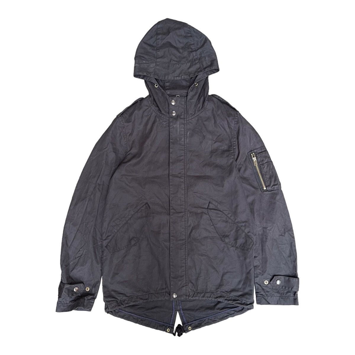 image of Avant Garde Vintage Tsumori Chisato Fishtail Parka Jacket in Black, Men's (Size Small)