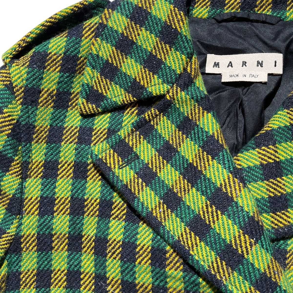 Marni Wool plaid double breasted coat Size US M / EU 48-50 / 2 - 2 Thumbnail