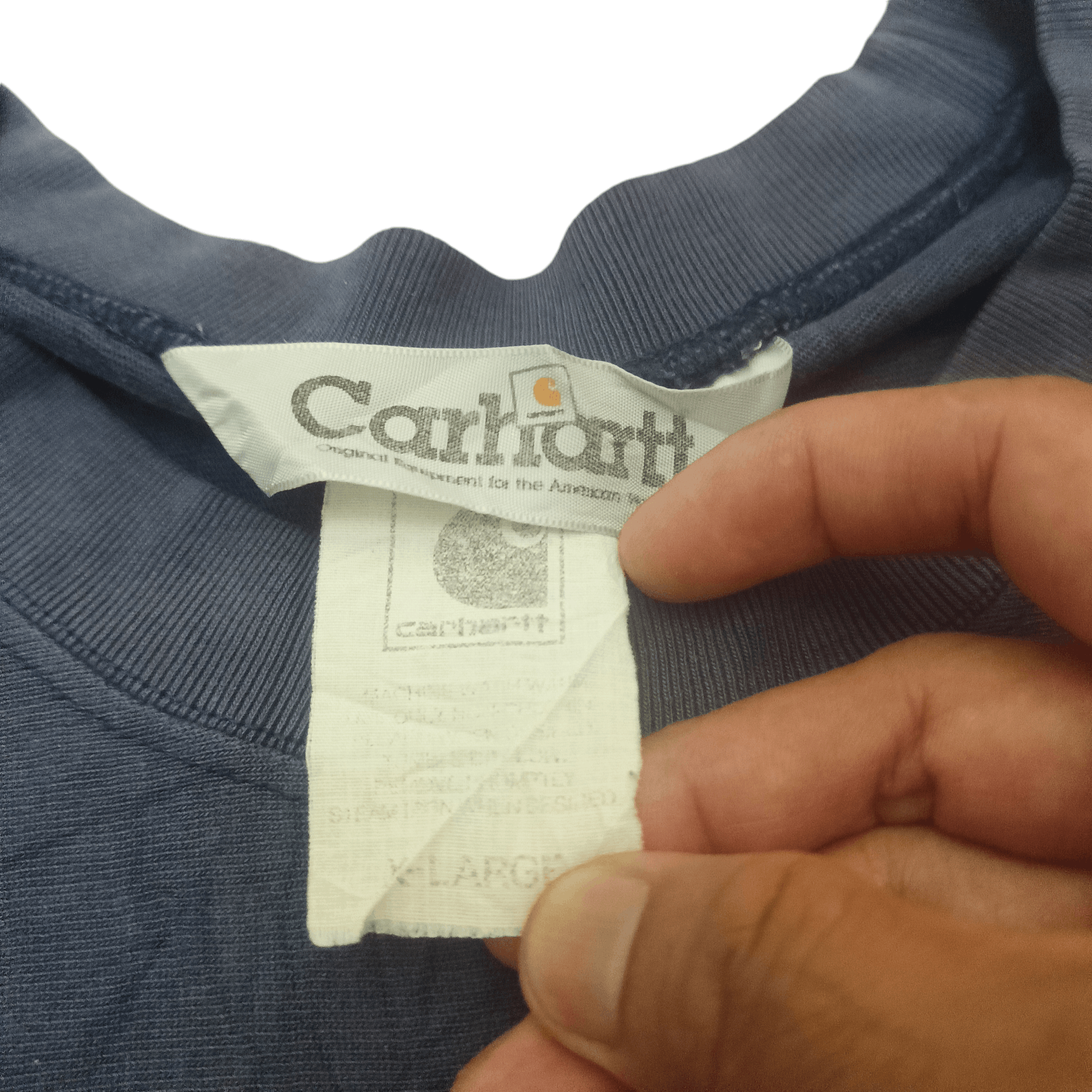 Carhartt Vtg distressed thrashed carhartt long sleeve front big logo Size US XL / EU 56 / 4 - 3 Thumbnail