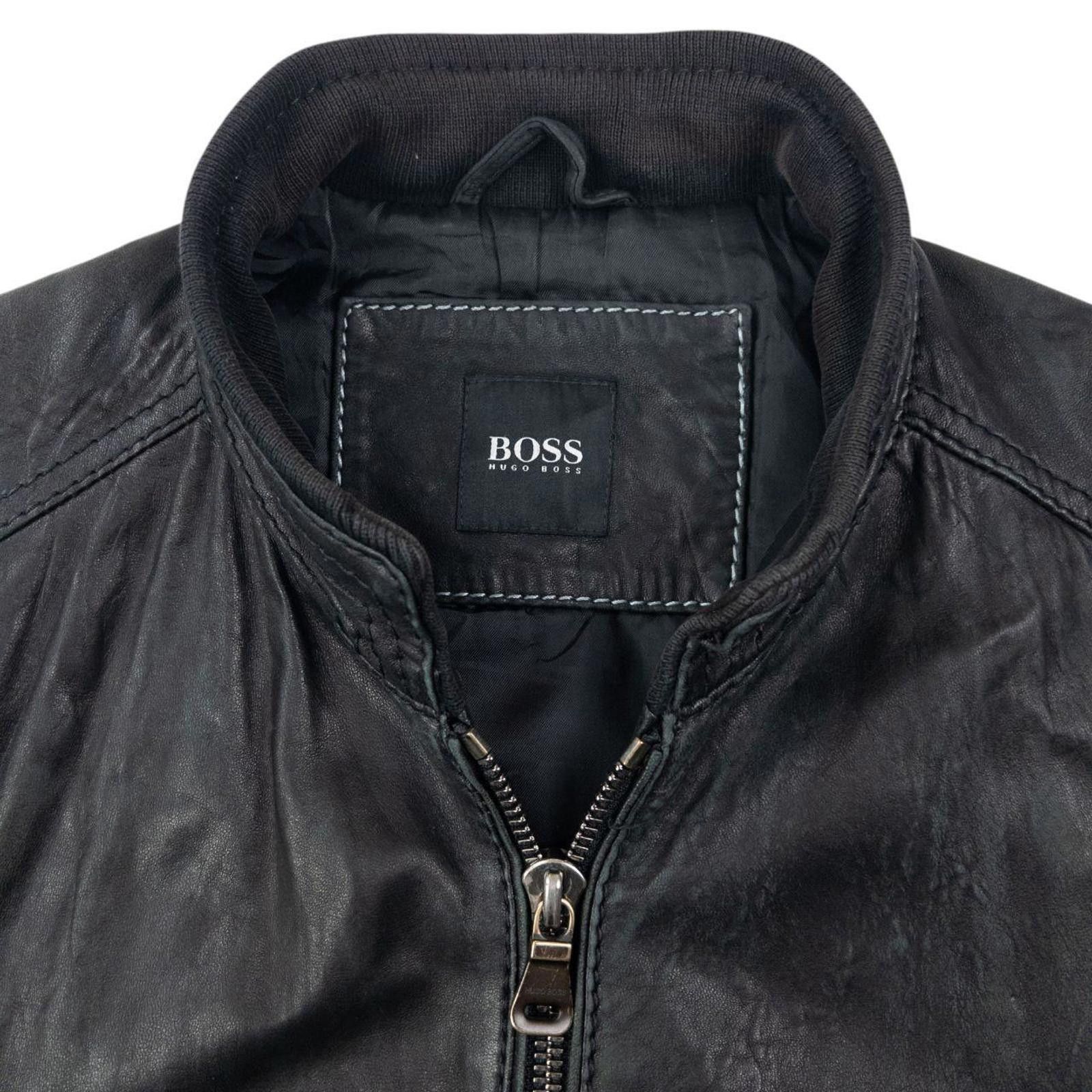 Hugo Boss Vintage 2000s Hugo Boss Zip Up Leather Jacket Size M Size US M / EU 48-50 / 2 - 3 Thumbnail
