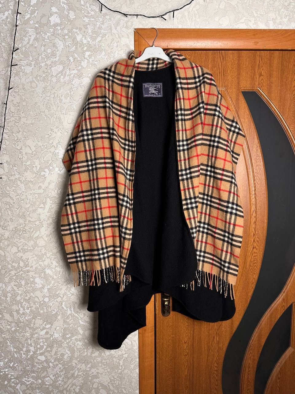 Burberry Burberrys Vintage Nova Check Lambswool Cape Poncho Rare Size ONE SIZE - 1 Thumbnail