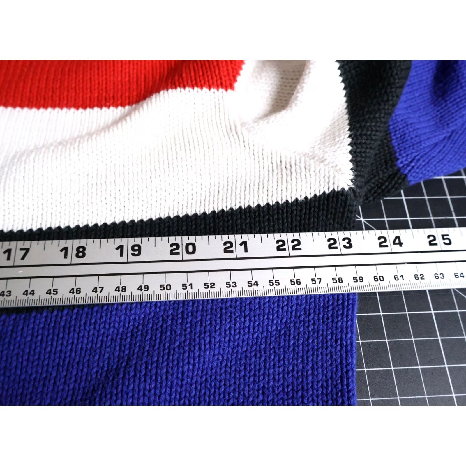 Polo Ralph Lauren VINTAGE Polo Ralph Lauren Sweater Shirt Mens Large Black Red Blue Stripe 100% Cotton Knit Size US L / EU 52-54 / 3 - 5 Thumbnail