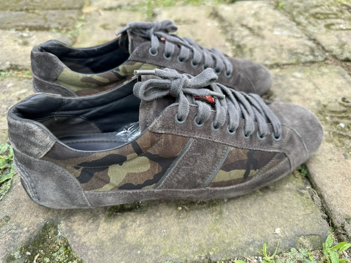 Prada Authentic 💫Prada💫 (4E2854) Trainers Grey Camouflage suede… Size US 8.5 / EU 41-42 - 2 Thumbnail