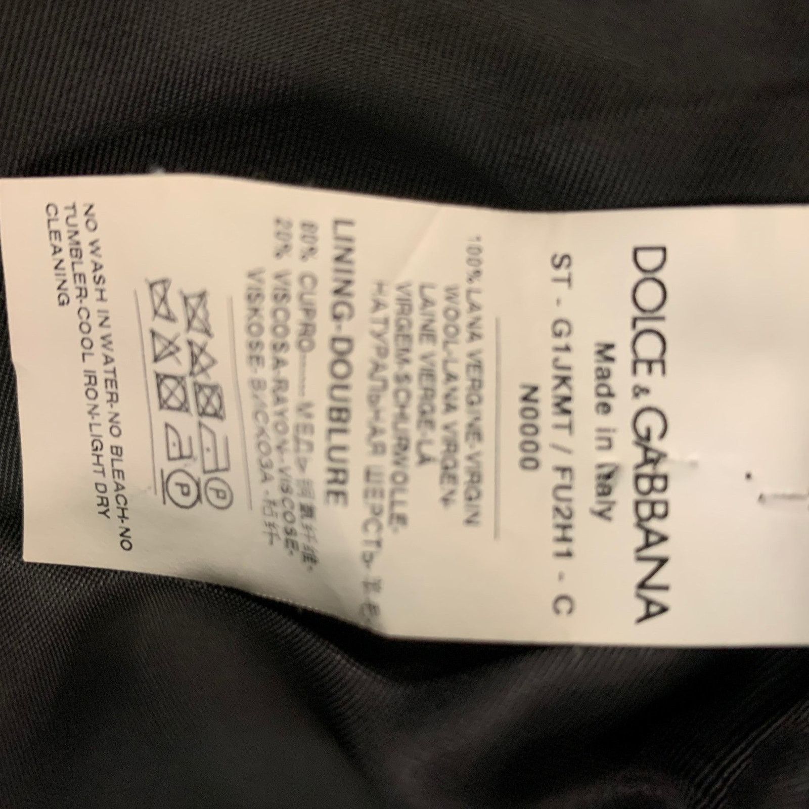 Dolce & Gabbana DOLCE & GABBANA Size 46 Solid Wool Buttoned Black Vest Size 46R - 5 Thumbnail