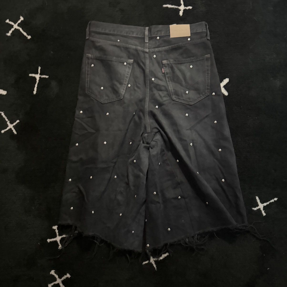 Japanese Brand Who Want it - Studded Denim Shorts Size US 32 / EU 48 - 2 Thumbnail