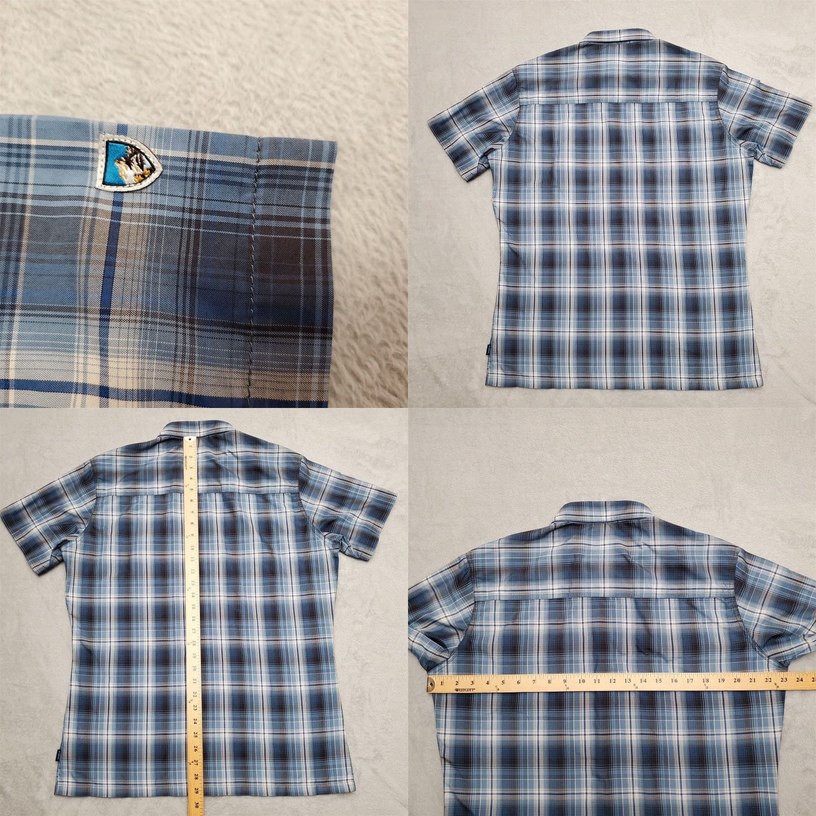Vintage Kuhl Shirt Mens M Blue Plaid Eluxur 100% Polyester Short Sleeve Outdoors Shirt Size US M / EU 48-50 / 2 - 8 Thumbnail