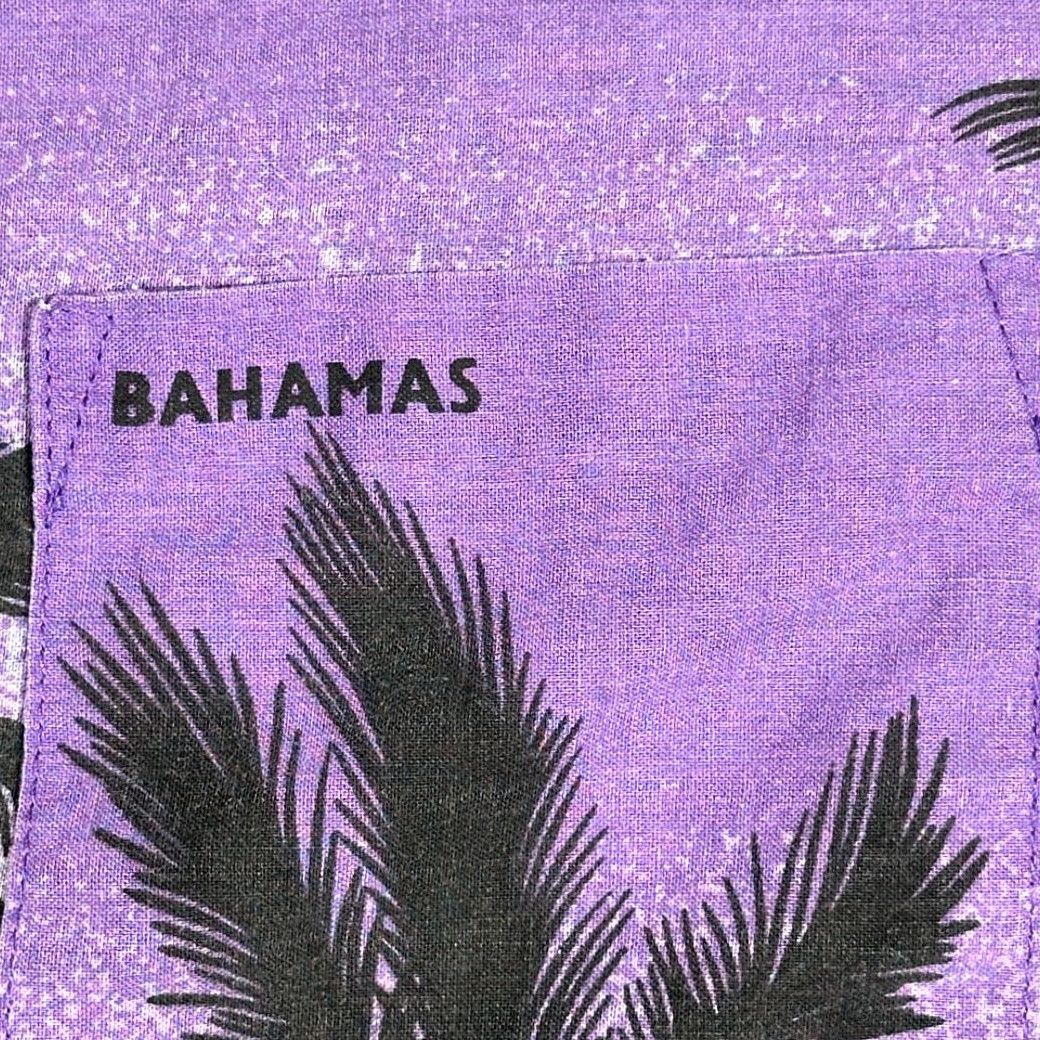 Vintage VINTAGE Island Dreams Shirt Adult SMALL Purple Palm Trees 90s Bahamas Cotton Button-Up Short Sleeve, Graphic Print, Pocket, 20 Chest, 29 Length Mens Size US S / EU 44-46 / 1 - 4 Thumbnail