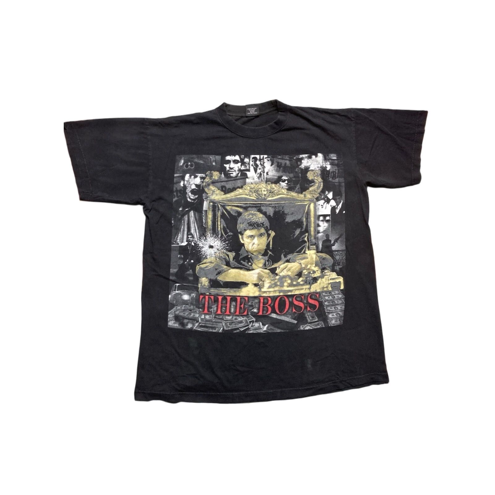 Vintage VINTAGE Scarface T-Shirt Men XXL Black Tony Montana the Boss graphic 90s Video Size US XXL / EU 58 / 5 - 1 Thumbnail