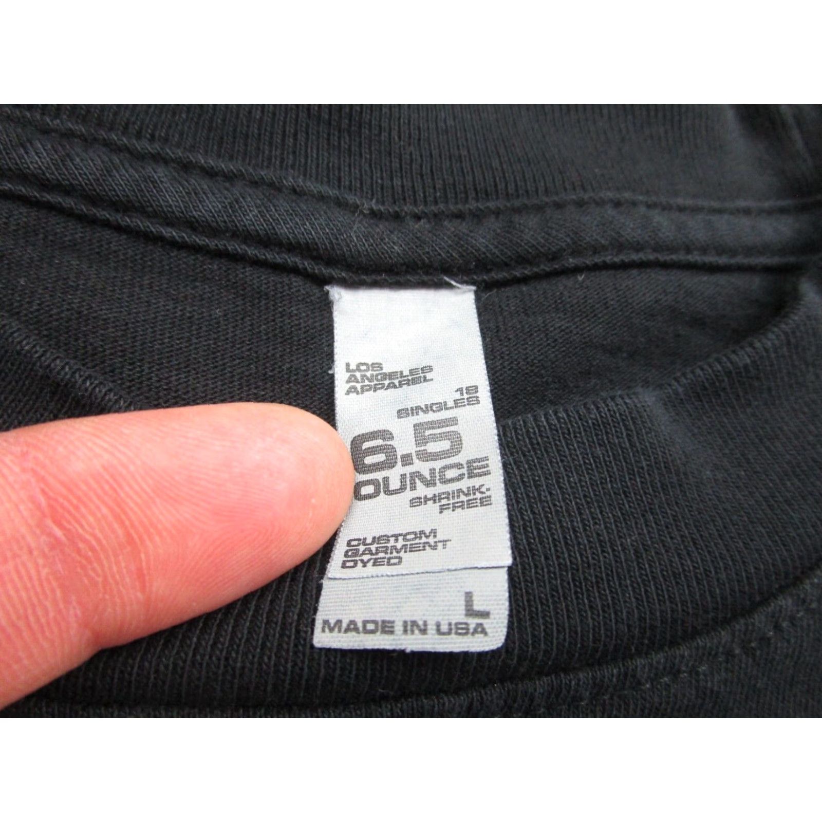Los Angeles Apparel LOS ANGELES APPAREL Shirt Mens Large Black Cotton Crew Neck Short Sleeve USA Street Wear Size US L / EU 52-54 / 3 - 4 Thumbnail