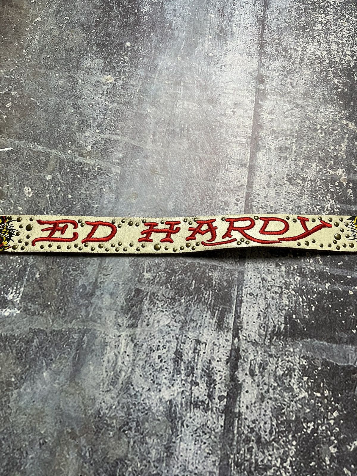 Christian Audigier × Ed Hardy × Vintage ☠️🌵Ed Hardy Bet 00s Vintage Tiger Tattoo Style Belt Size ONE SIZE - 2 Thumbnail
