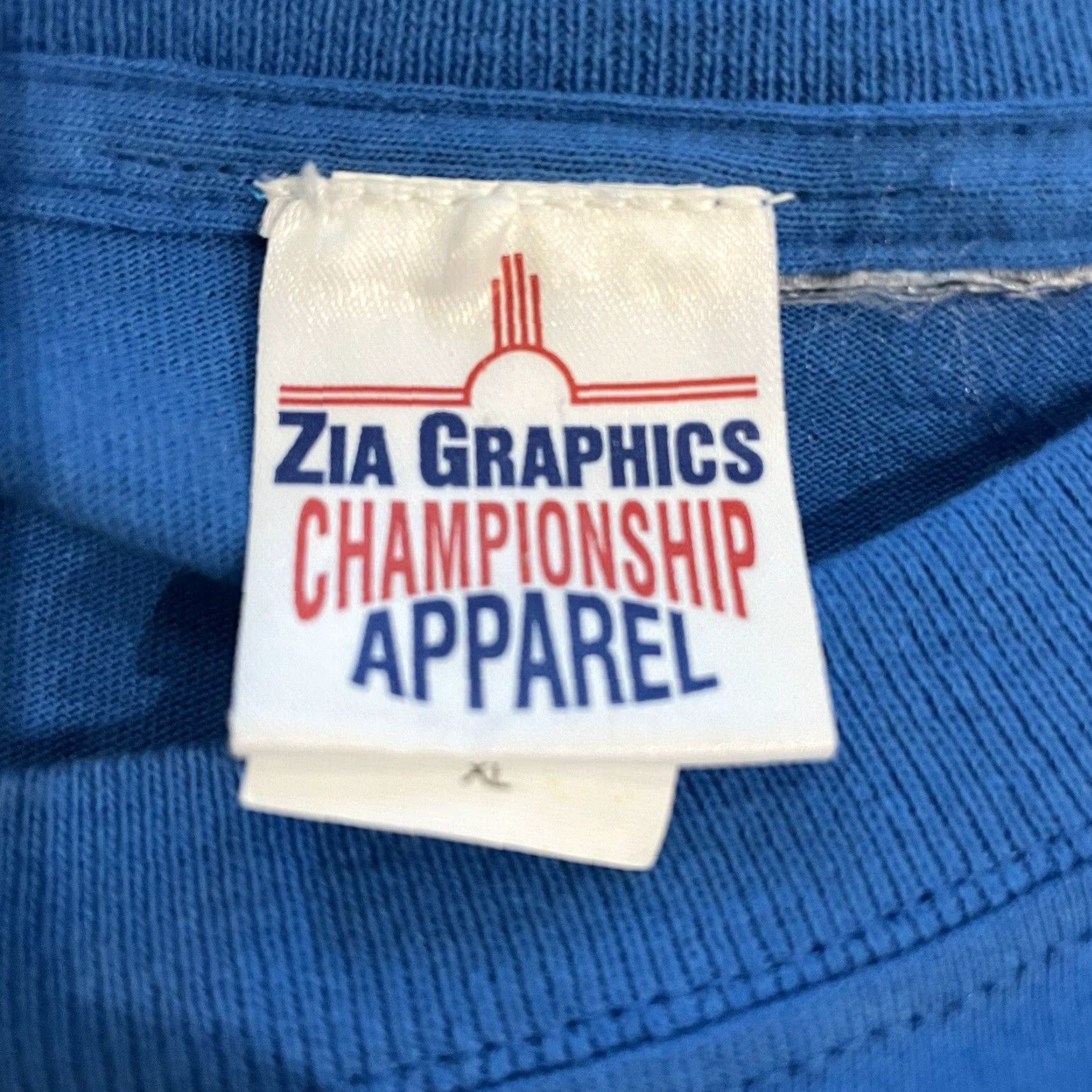 Vintage Zia Graphics Horse Racing 2005 Championship 100% Cotton Blue Mens XL T-Shirt Size US XL / EU 56 / 4 - 4 Thumbnail