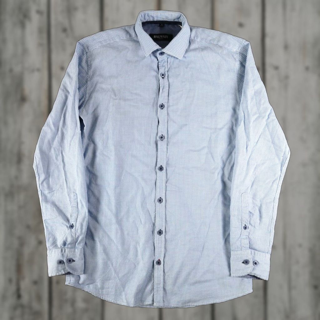 Pierre Balmain Pierre Balmain Paris Mens Dress Shirt S 37-38 Polka Dot Long Sleeve Button Up Size S / US 4 / IT 40 - 1 Thumbnail