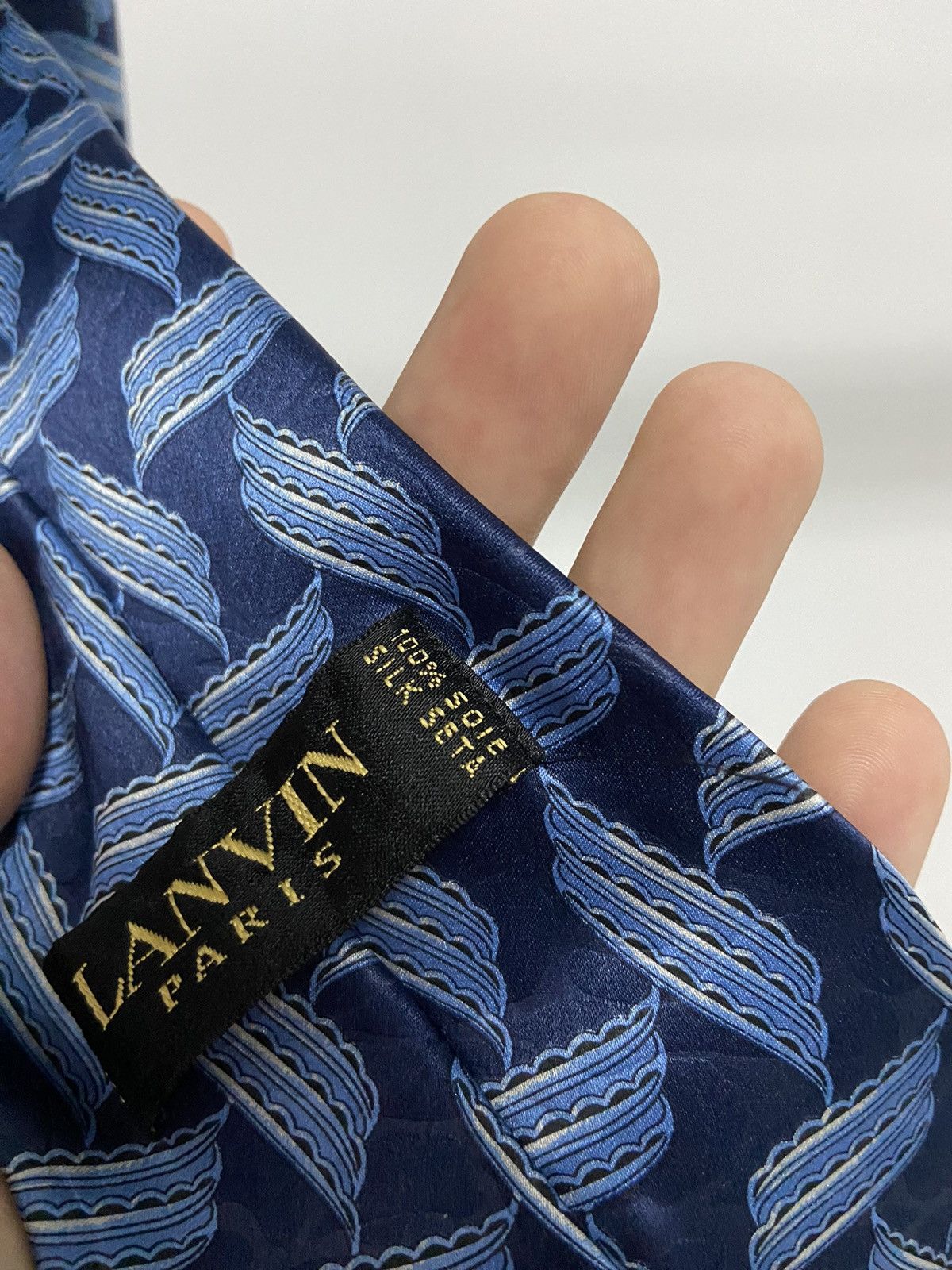 Lanvin × Vintage Lanvin Paris Tie Vintage Luxury Made in France patterns Size ONE SIZE - 5 Thumbnail