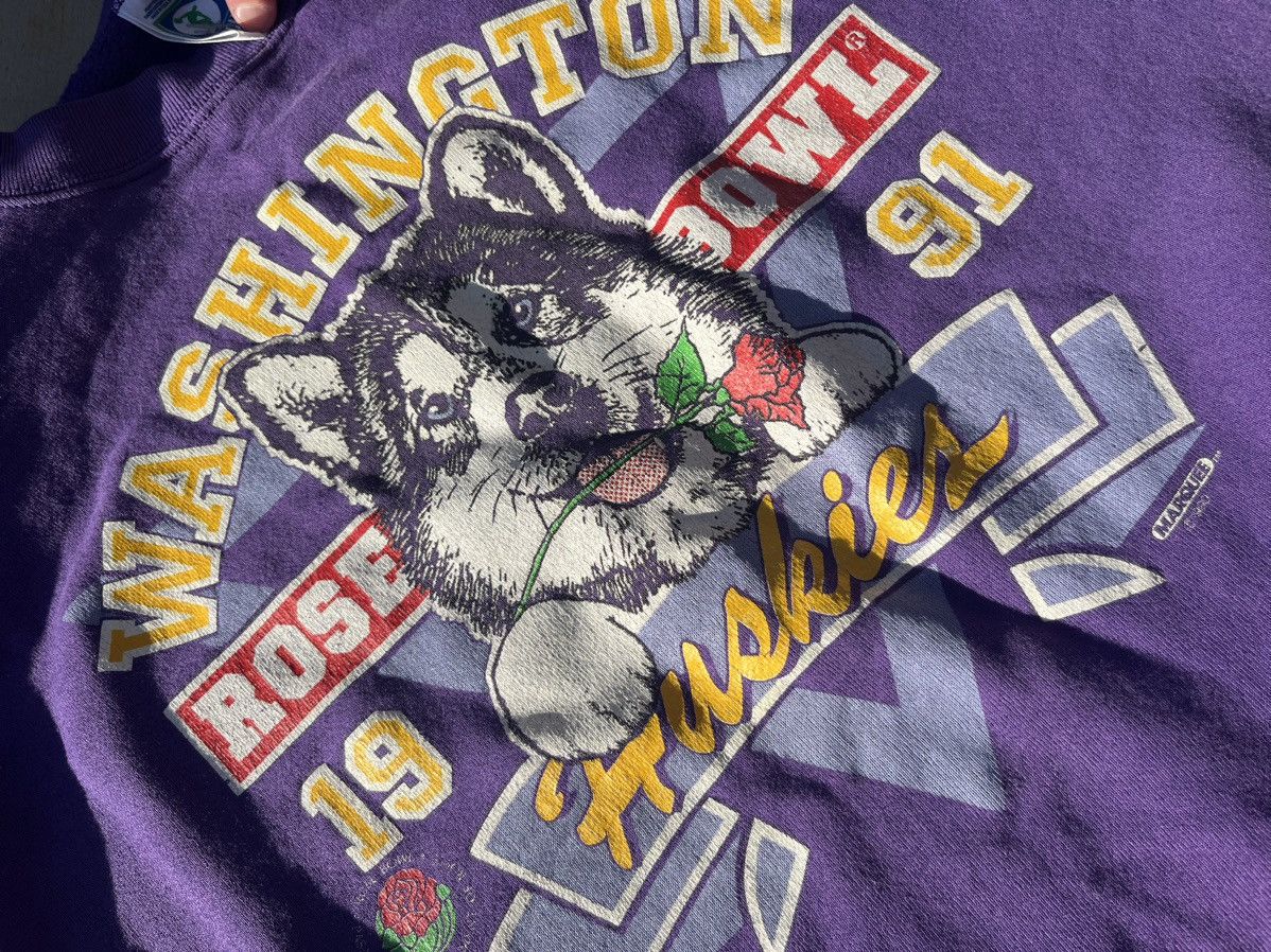 image of Vintage 1991 Rose Bowl Champions Washington Sweater in Purple, Men's (Size Large)