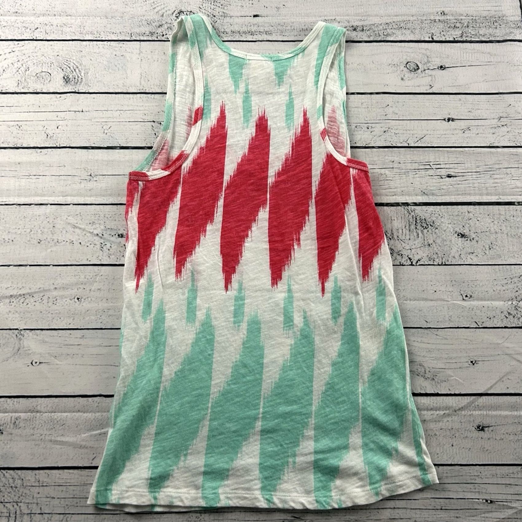 J.Crew J.Crew Tank Shirt Women XS Sleeveless Racerback Multicolor Pink White Green Size XXS / US 00 / IT 34 - 5 Thumbnail