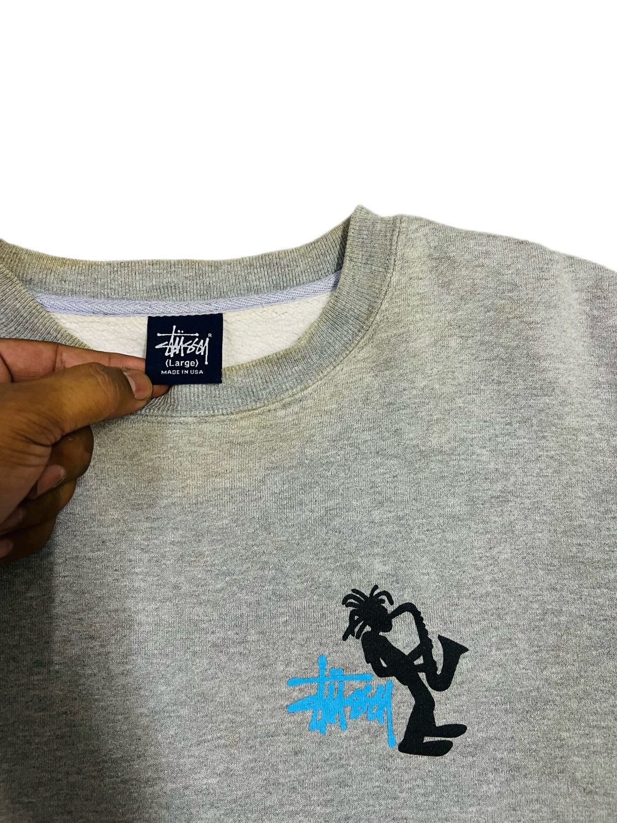 Stussy Vintage Stussy Stick Man Crewneck Sweatshirt Size US L / EU 52-54 / 3 - 5 Thumbnail