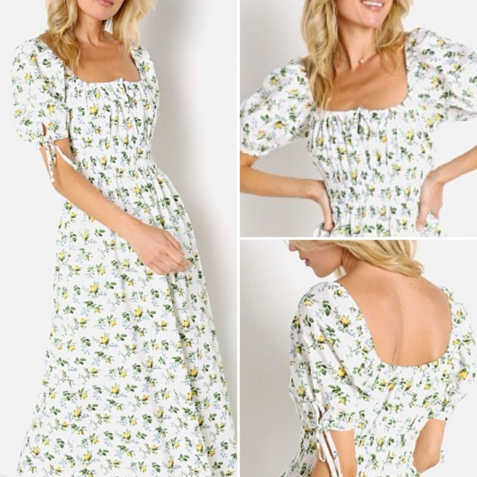 FAITHFULL $219 Faithfull the Brand Flora Midi Dress Bendita Floral S Size S / US 4 / IT 40 - 1 Thumbnail