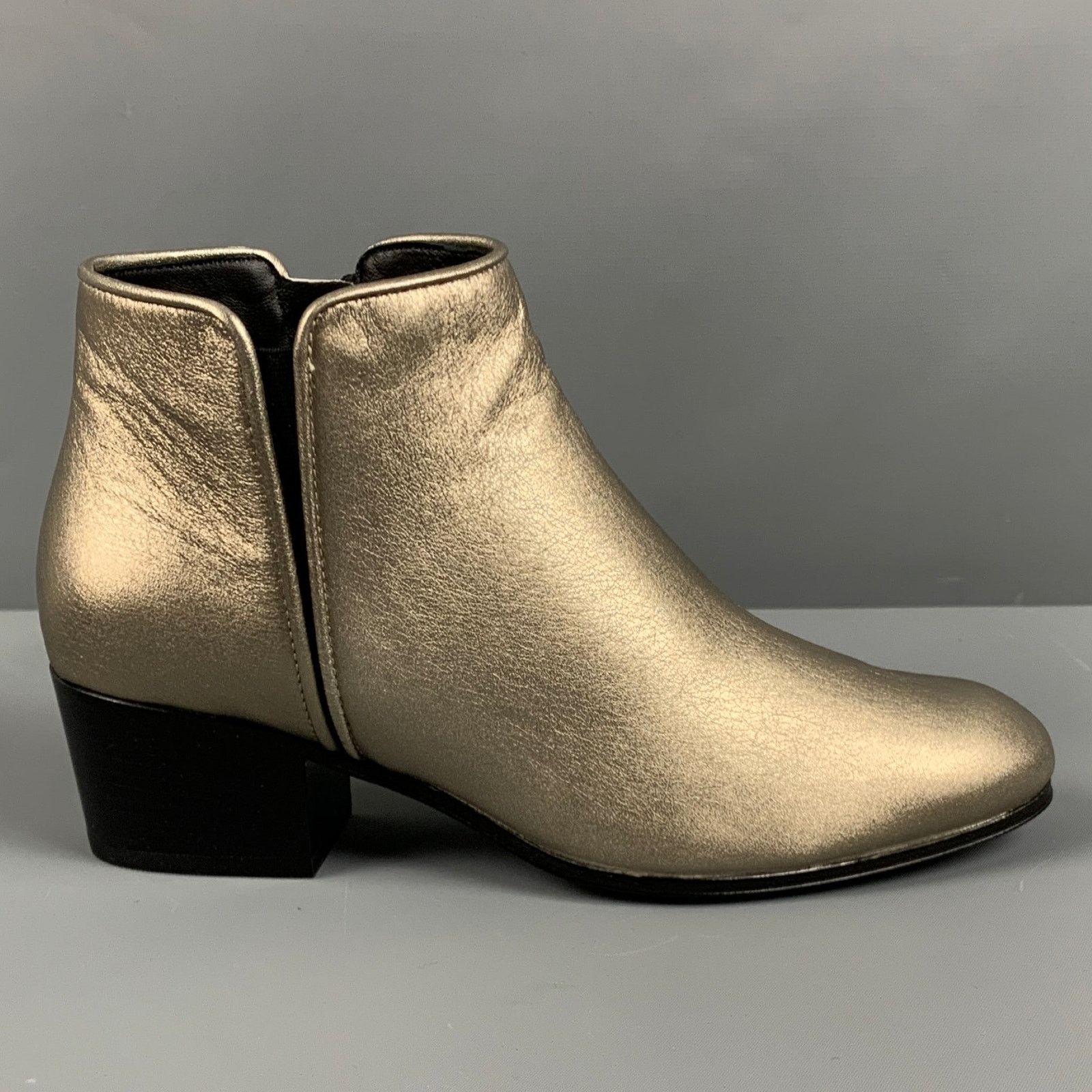Giuseppe Zanotti GIUSEPPE ZANOTTI Size 5 Silver Leather Ankle Boots Size US 5 / IT 35 - 2 Thumbnail