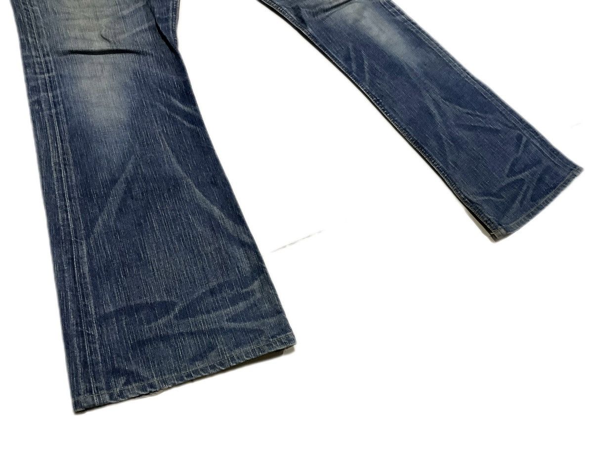 If Six Was Nine × Japanese Brand 🔥Sick Y2K Edwin 503 Flare Denim Distressed Faded Size US 36 / EU 52 - 4 Thumbnail