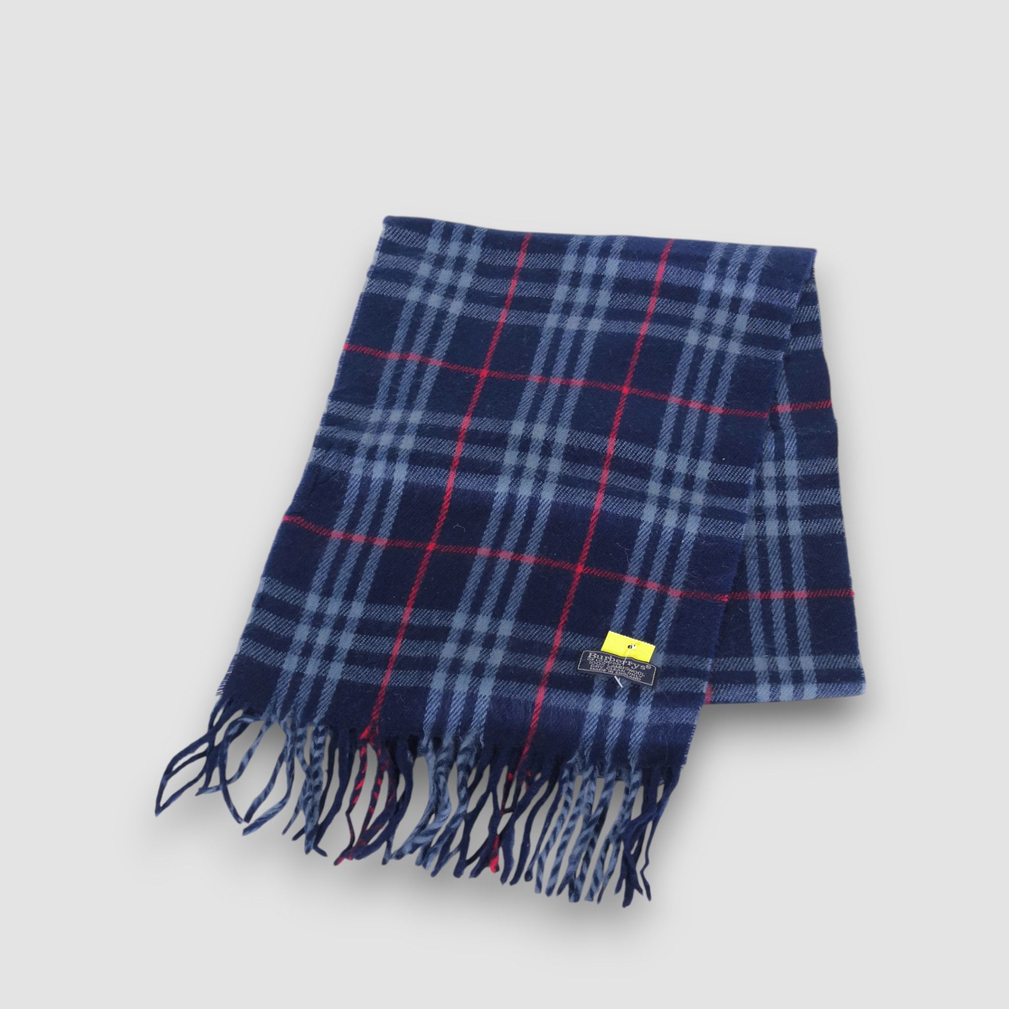 Burberry Vintage Burberry Scarf Tartan Plaid Muffler Wool Scarves Size ONE SIZE - 1 Thumbnail