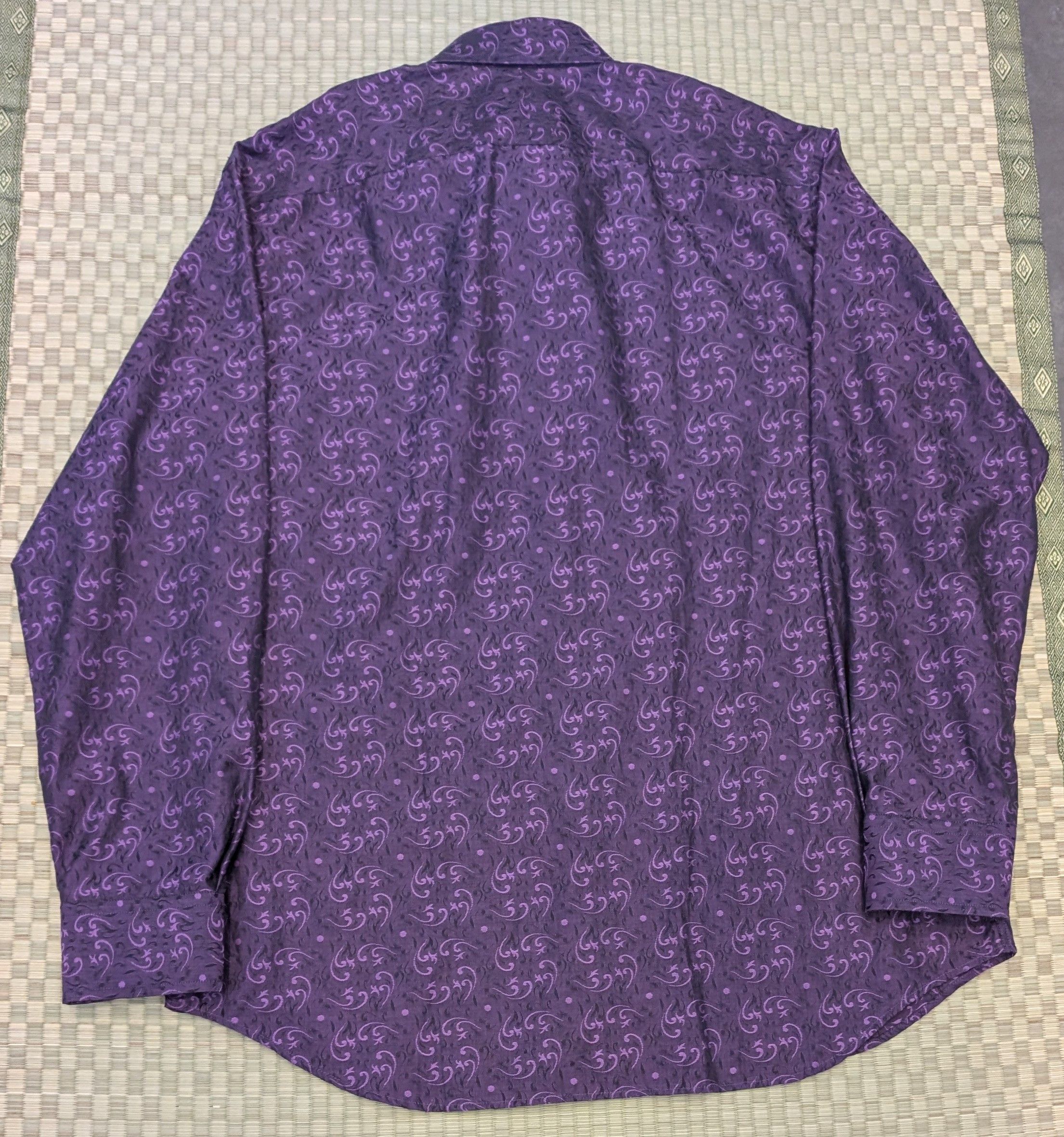 Paul Smith Paul Smith Purple Swirl Pattern Dress Shirt Size 16.5 / 42 Size US L / EU 52-54 / 3 - 2 Thumbnail