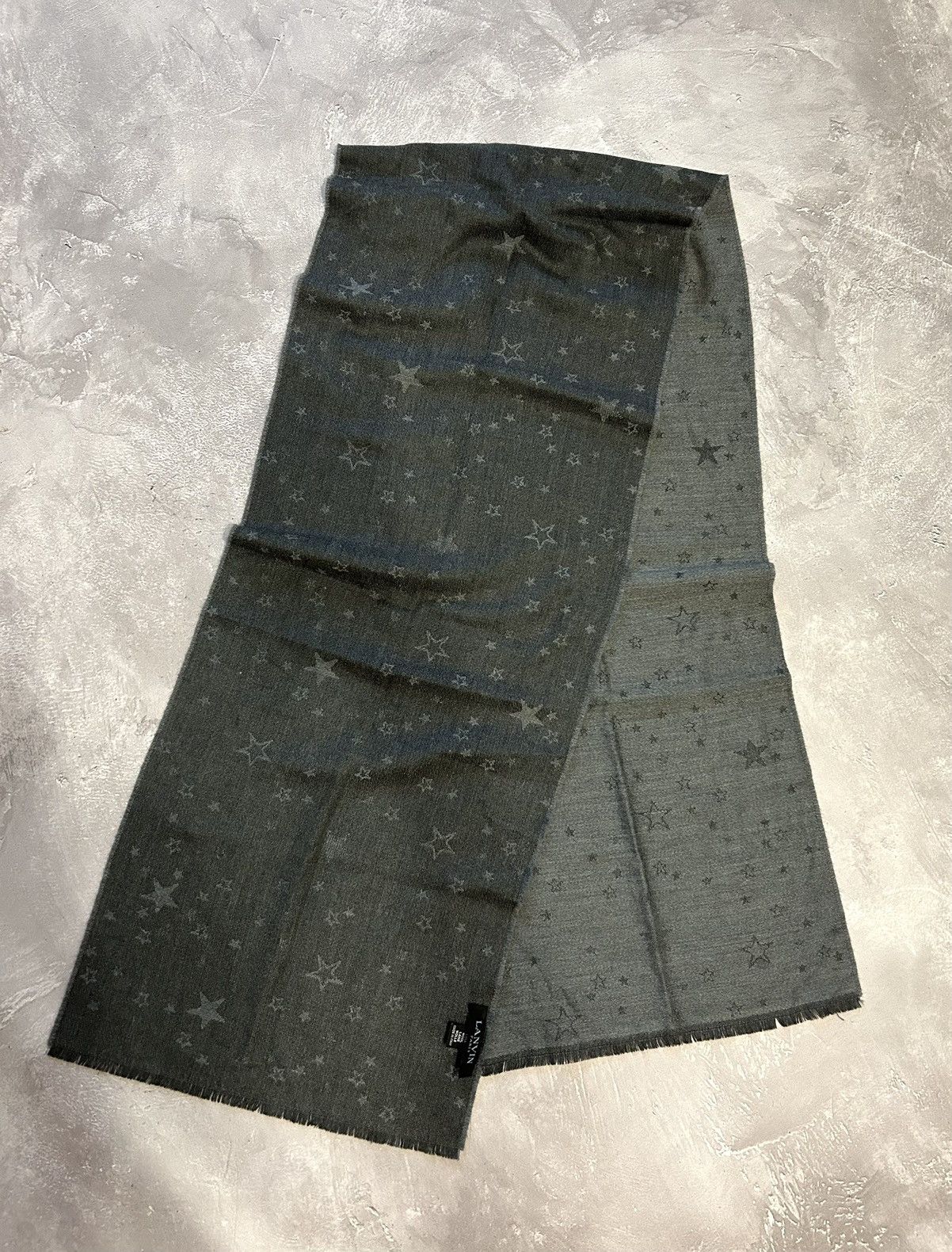Lanvin Lanvin 100% Wool Stars Big Scarf 200x37cm Size ONE SIZE - 1 Thumbnail