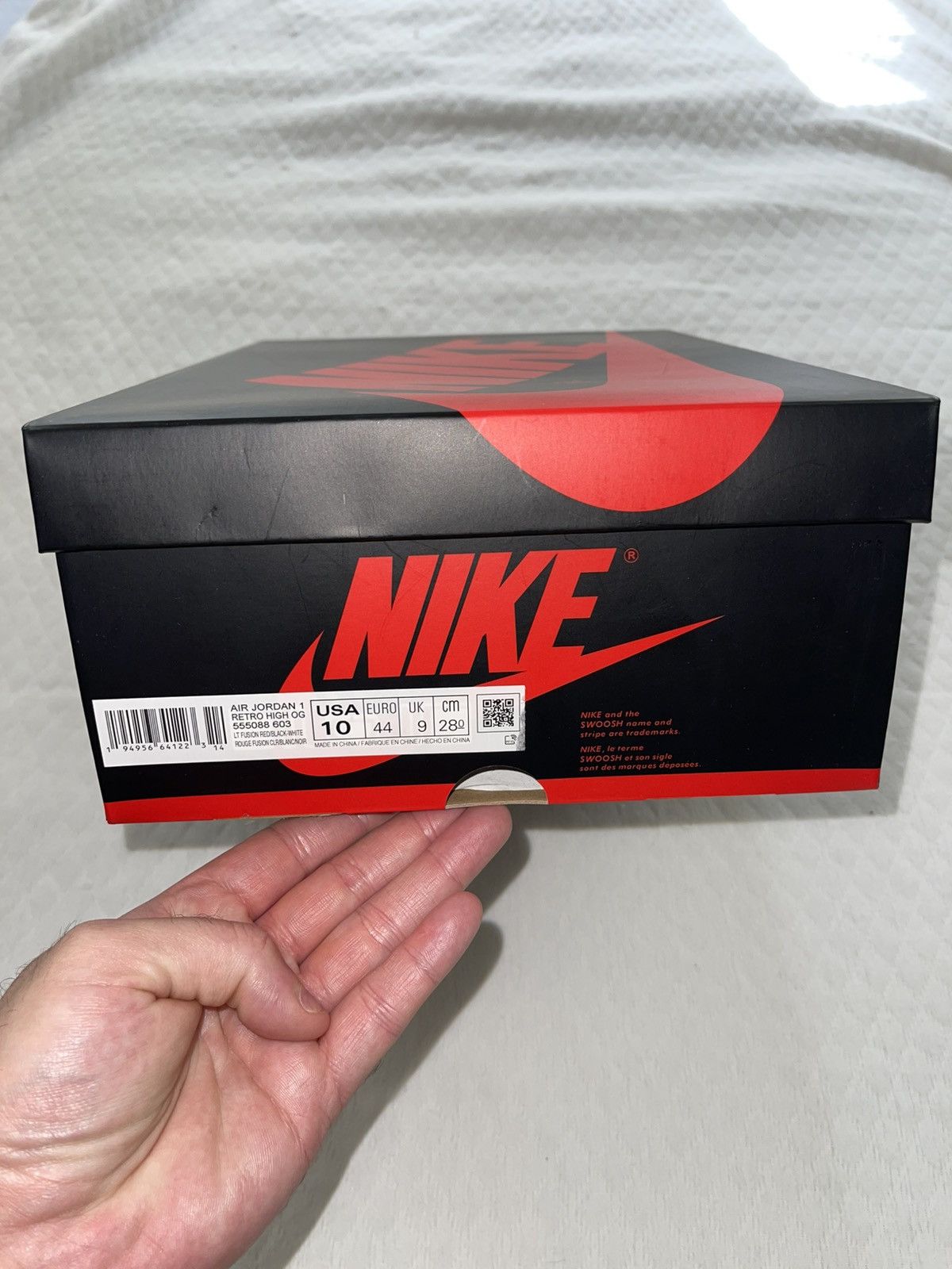 Jordan Brand Air Jordan 1 Retro High OG Light Fusion Red 10.5 DS Size US 10.5 / EU 43-44 - 10 Thumbnail
