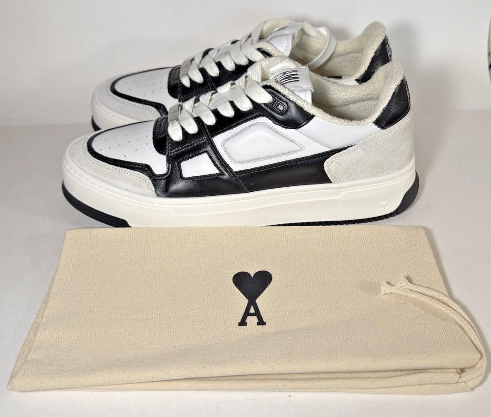 Other AMI PARIS New Arcade Low Top Suede-Trim Leather Sneaker Size US 9.5 / EU 42-43 - 1 Thumbnail