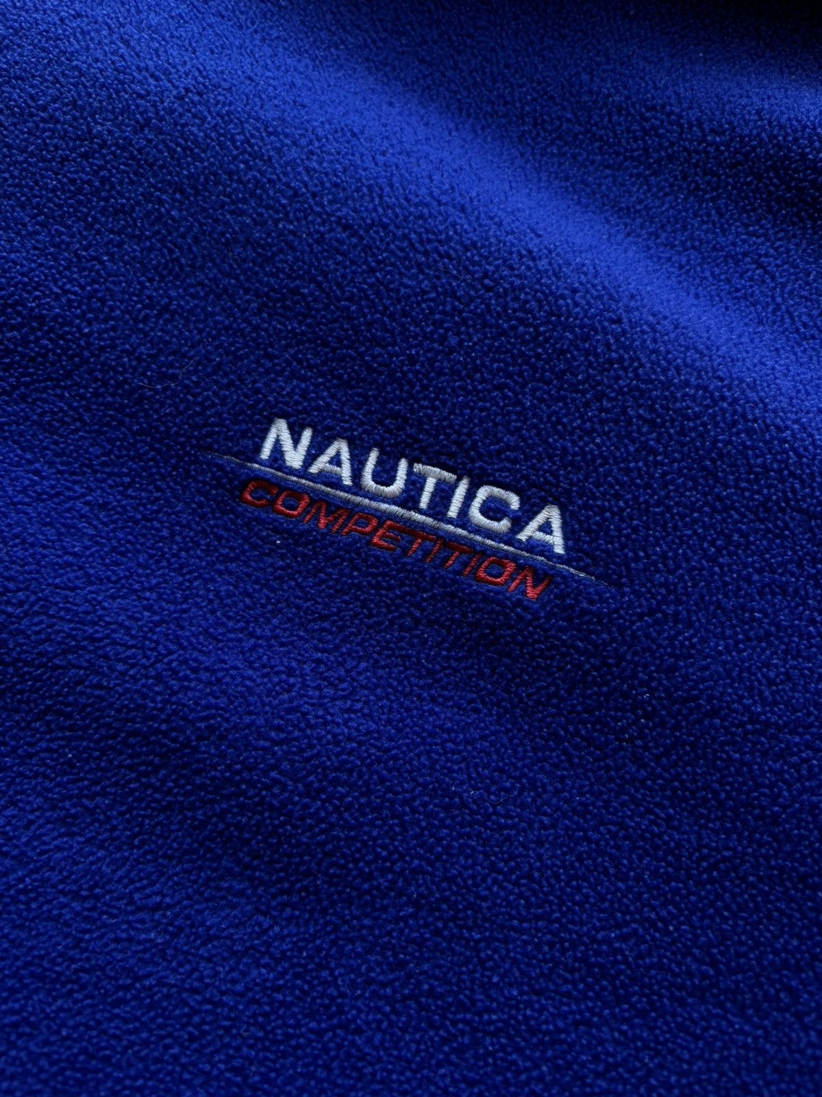 Nautica vintage 90s NAUTICA COMPETITION fleece spellout sweater Size US L / EU 52-54 / 3 - 6 Thumbnail