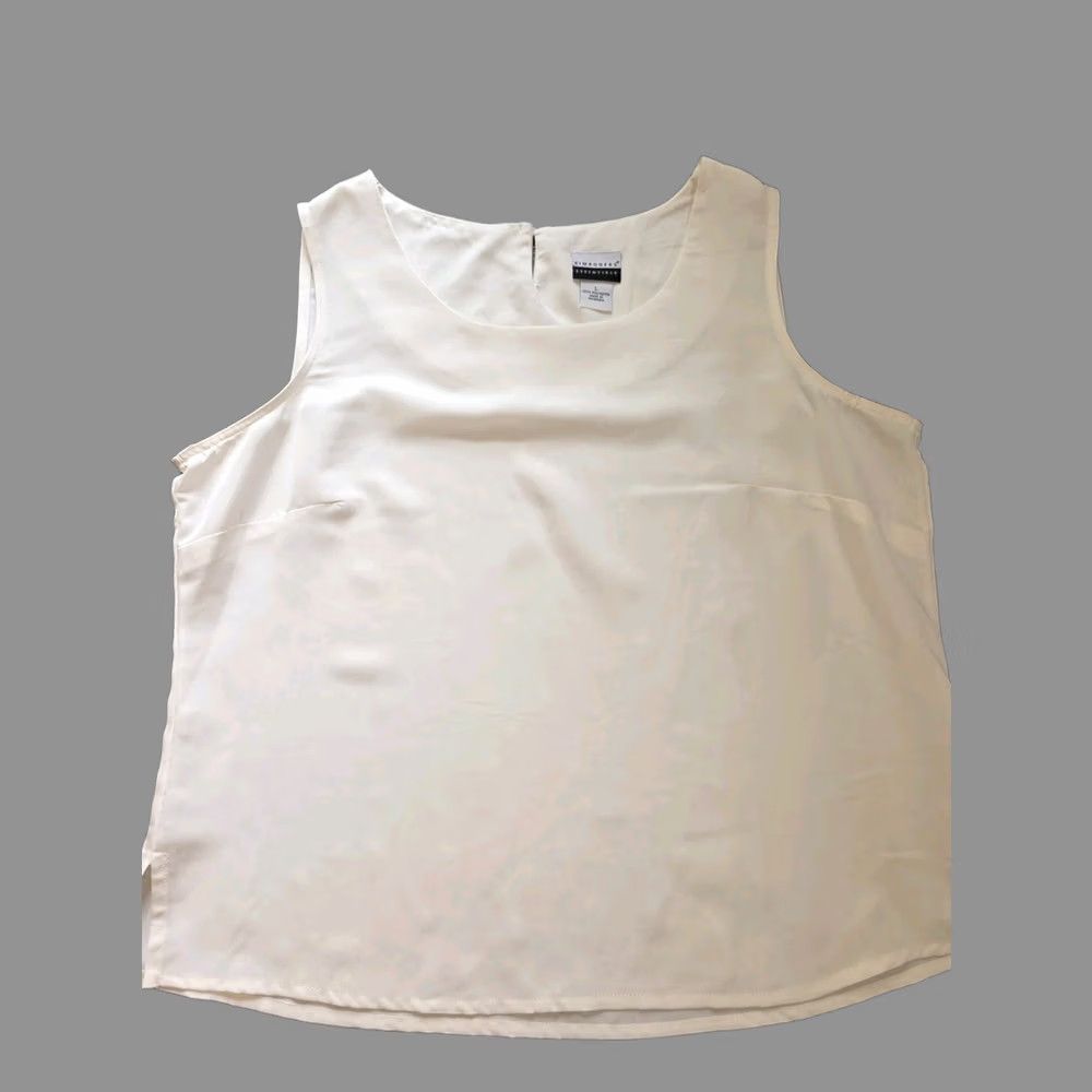 Vintage Kim Rogers Investments Women White Cami Top L Polyester Tank VS 100% Polyester Womens Large - Pre-owned Good Size L / US 10 / IT 46 - 1 Thumbnail