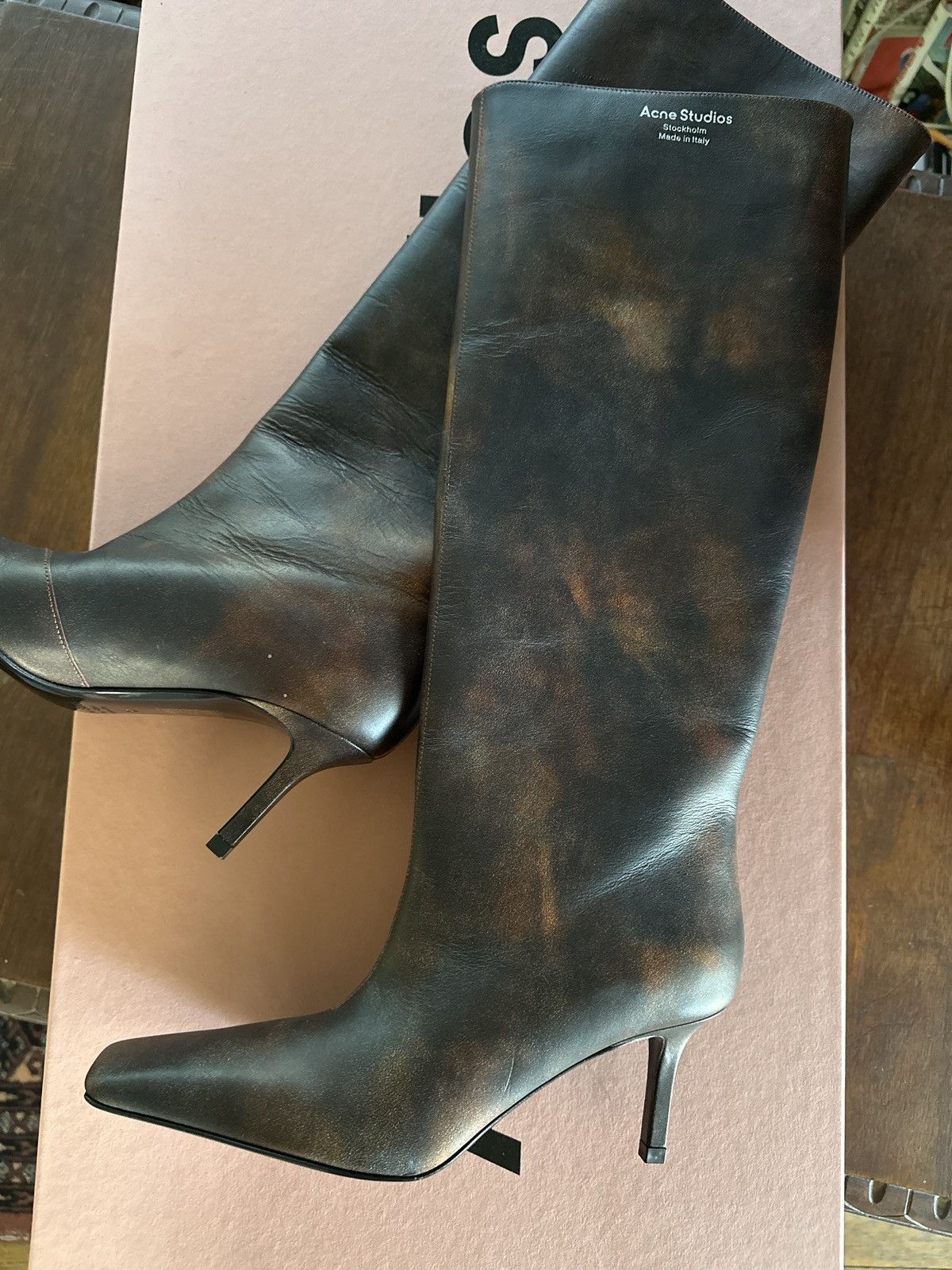 Acne Studios Brown multi heeled boots Size US 5.5 / IT 35.5 - 11 Thumbnail