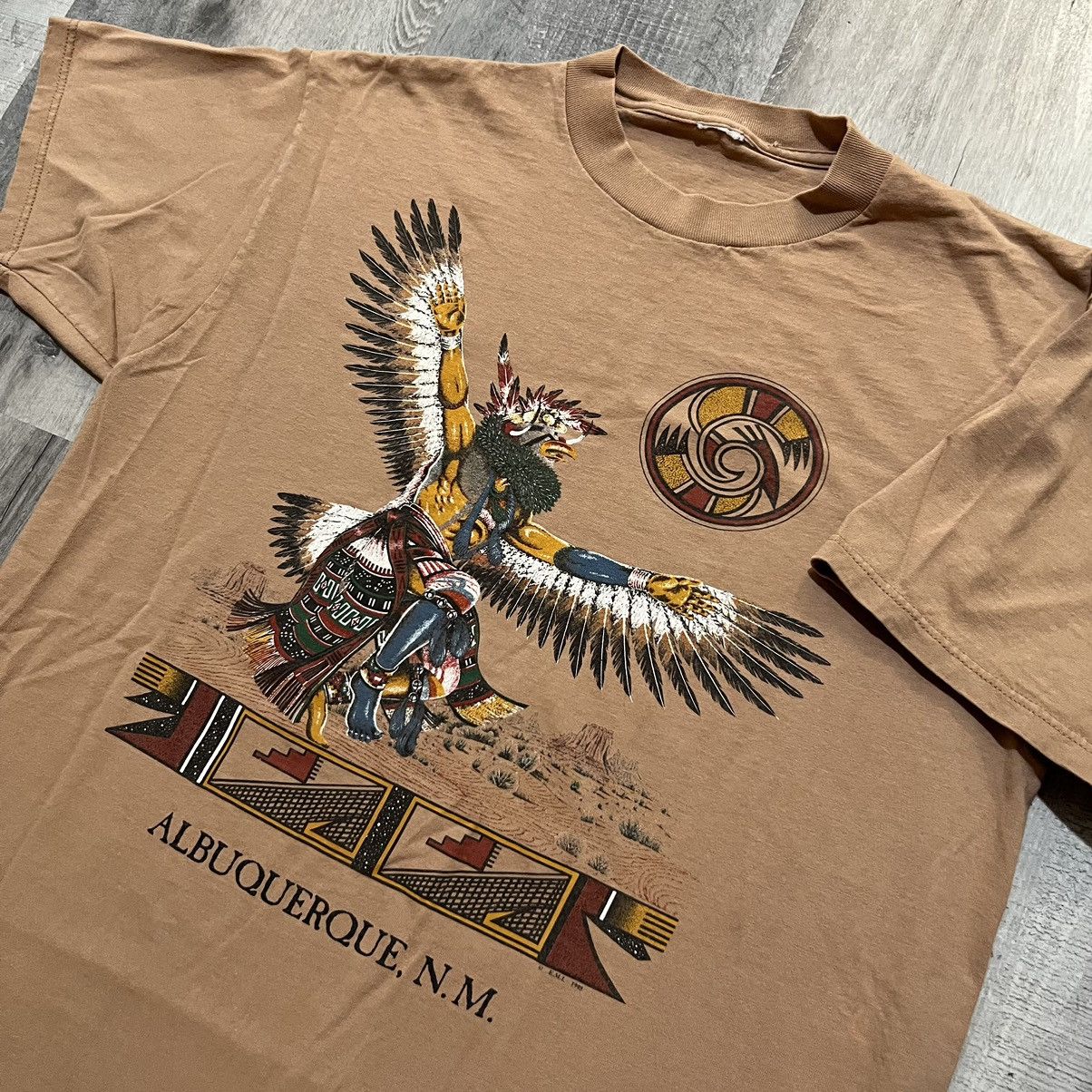 Vintage VTG Albuquerque New Mexico Native American Navajo Indian Tee Size US XL / EU 56 / 4 - 2 Thumbnail