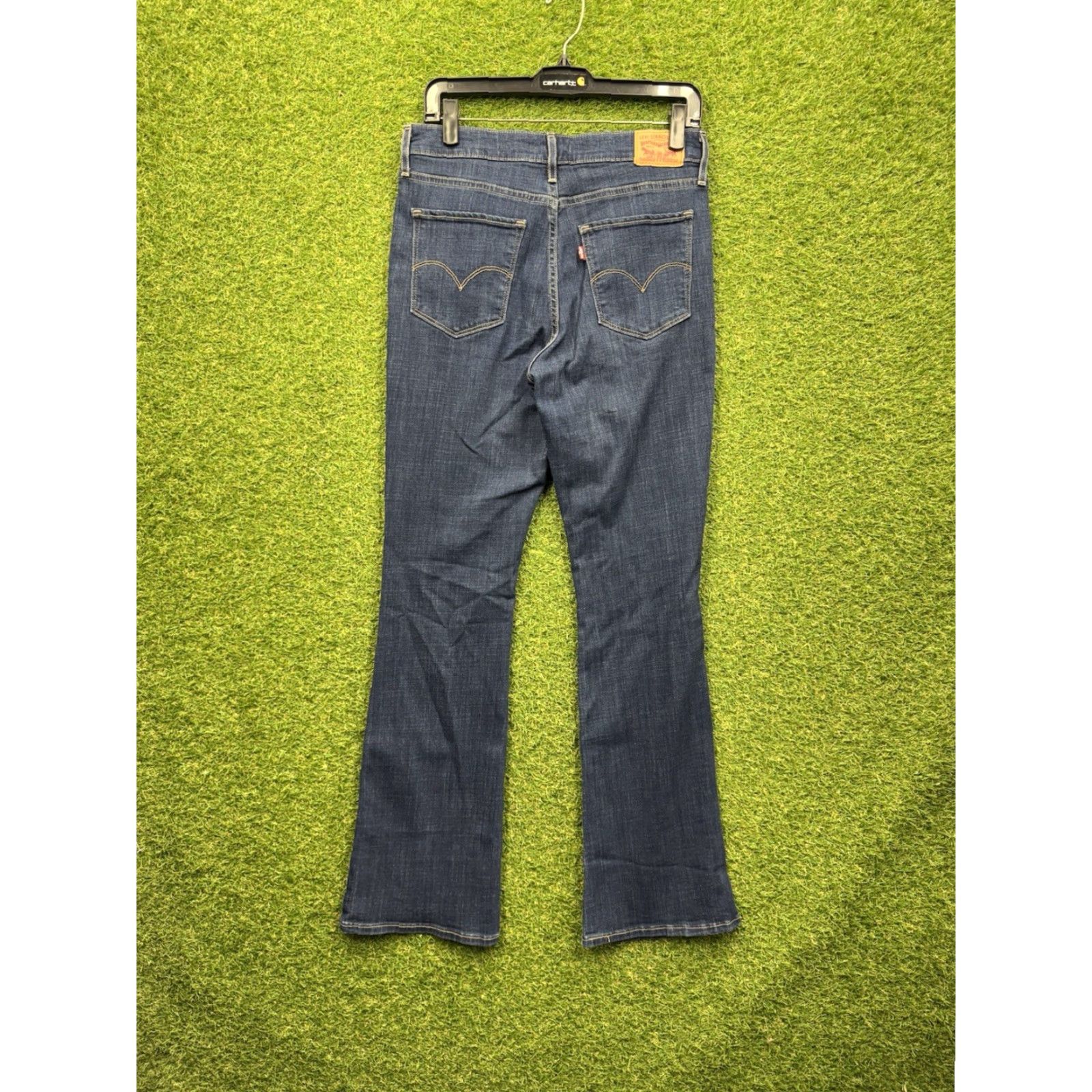 Levi's Levis 725 Jeans Womens 30x32 High Rise Bootcut Dark Wash Stretch Denim Workwear Size 30" / US 8 / IT 44 - 2 Thumbnail
