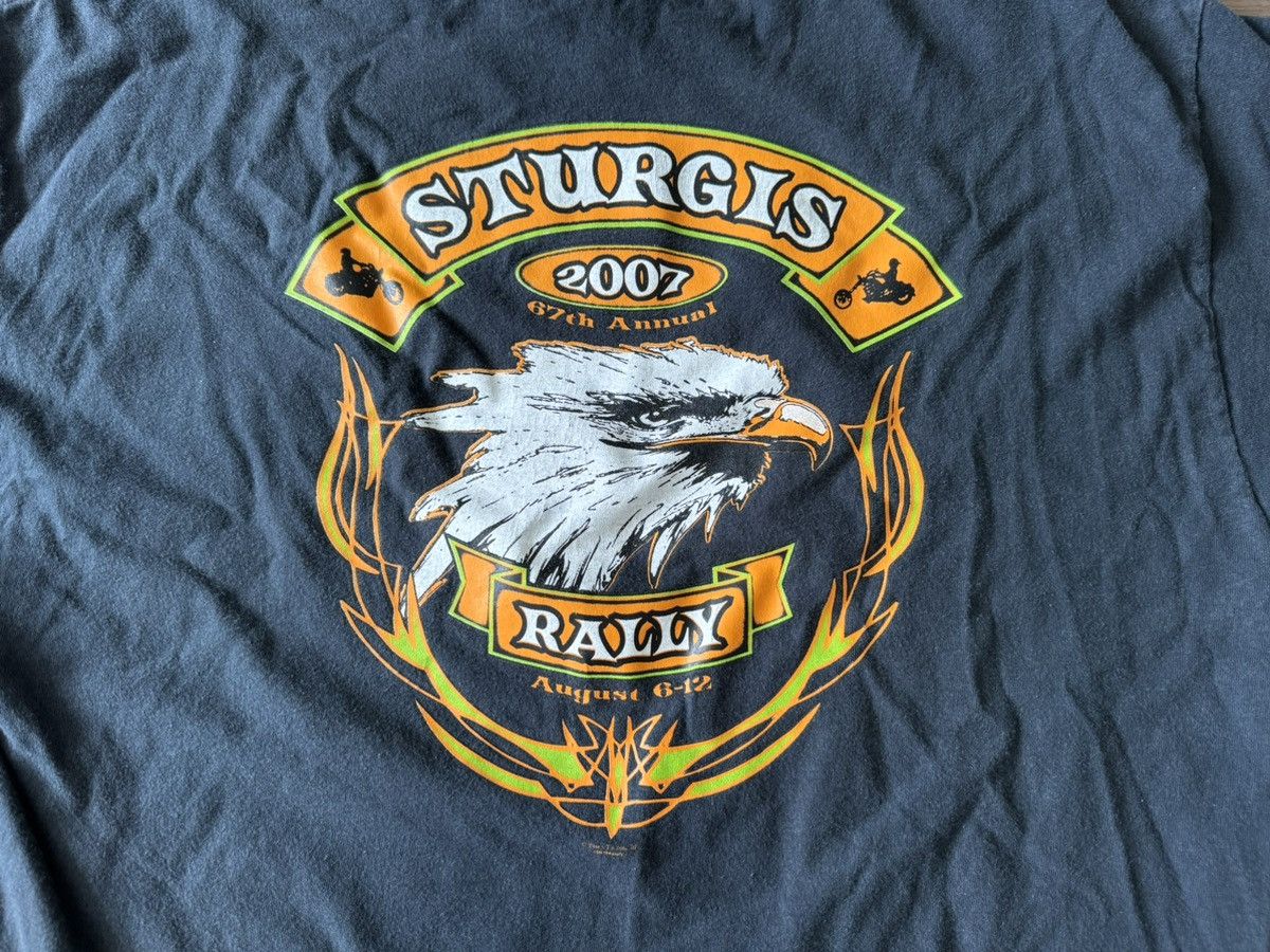 Hanes × Harley Davidson × Vintage Vintage Black Hills Sturgis 2007 Black T-shirt Hanes Beefy-T Size US XL / EU 56 / 4 - 8 Thumbnail