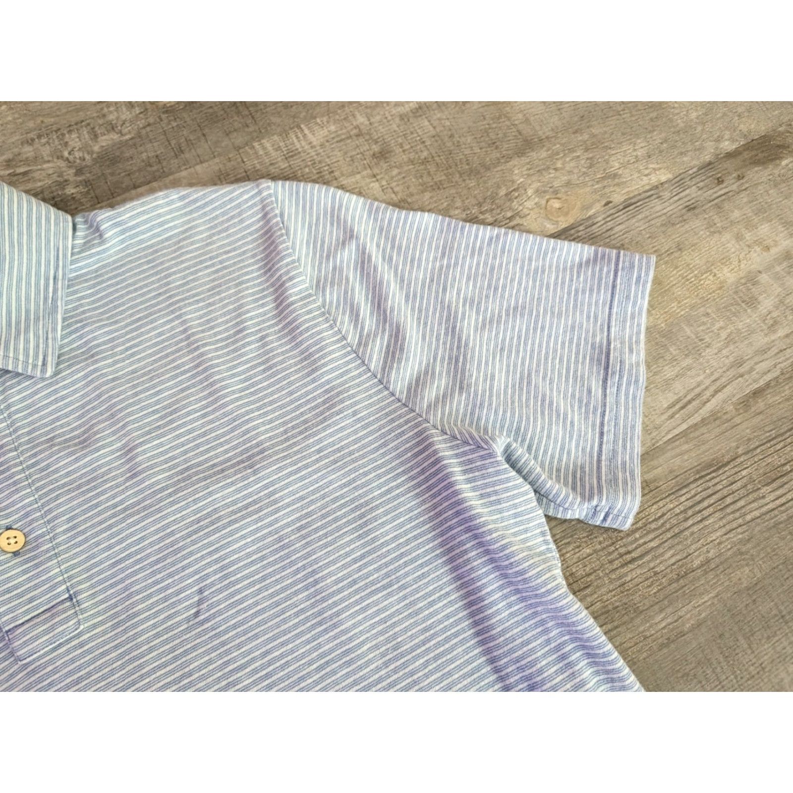 Faherty Faherty Polo Shirt Mens L Blue Striped Short Sleeve Casual Golf Size US L / EU 52-54 / 3 - 6 Thumbnail