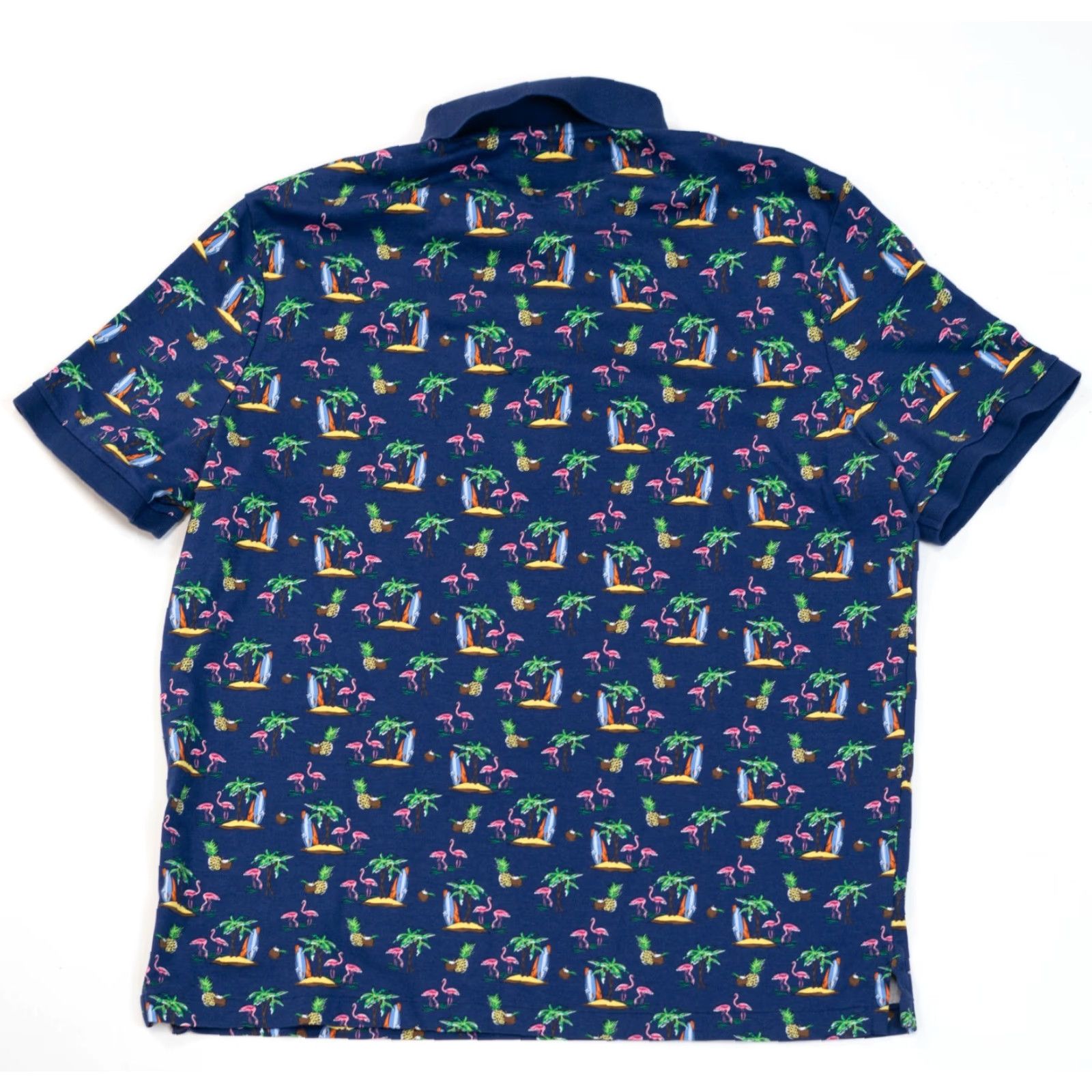 Polo Ralph Lauren Polo Ralph Lauren Shirt Short Sleeve Mens XL Navy Blue Flamingo Logo Button-Front Casual Size US XL / EU 56 / 4 - 3 Thumbnail