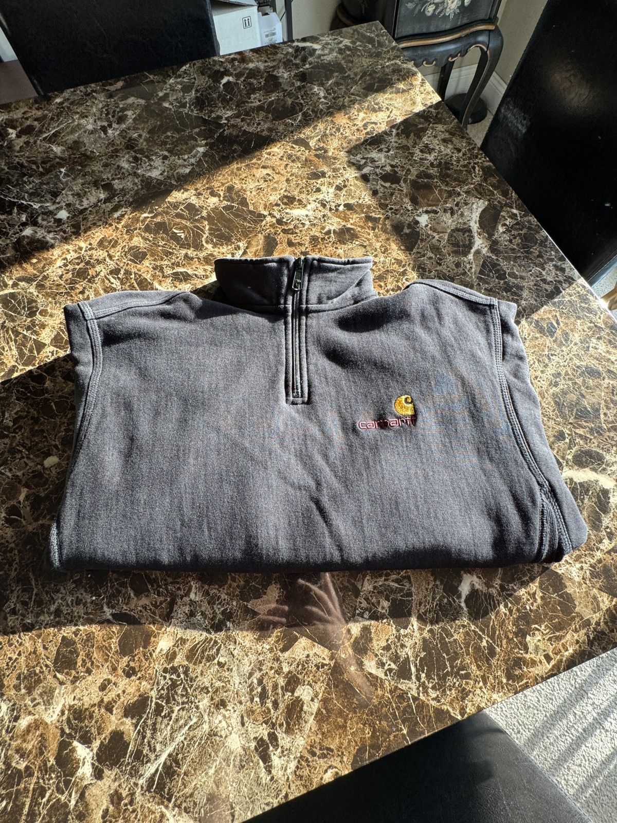 Carhartt Wip Carhartt WIP American Script Half Zip Sweatshirt - Black Size US S / EU 44-46 / 1 - 2 Thumbnail