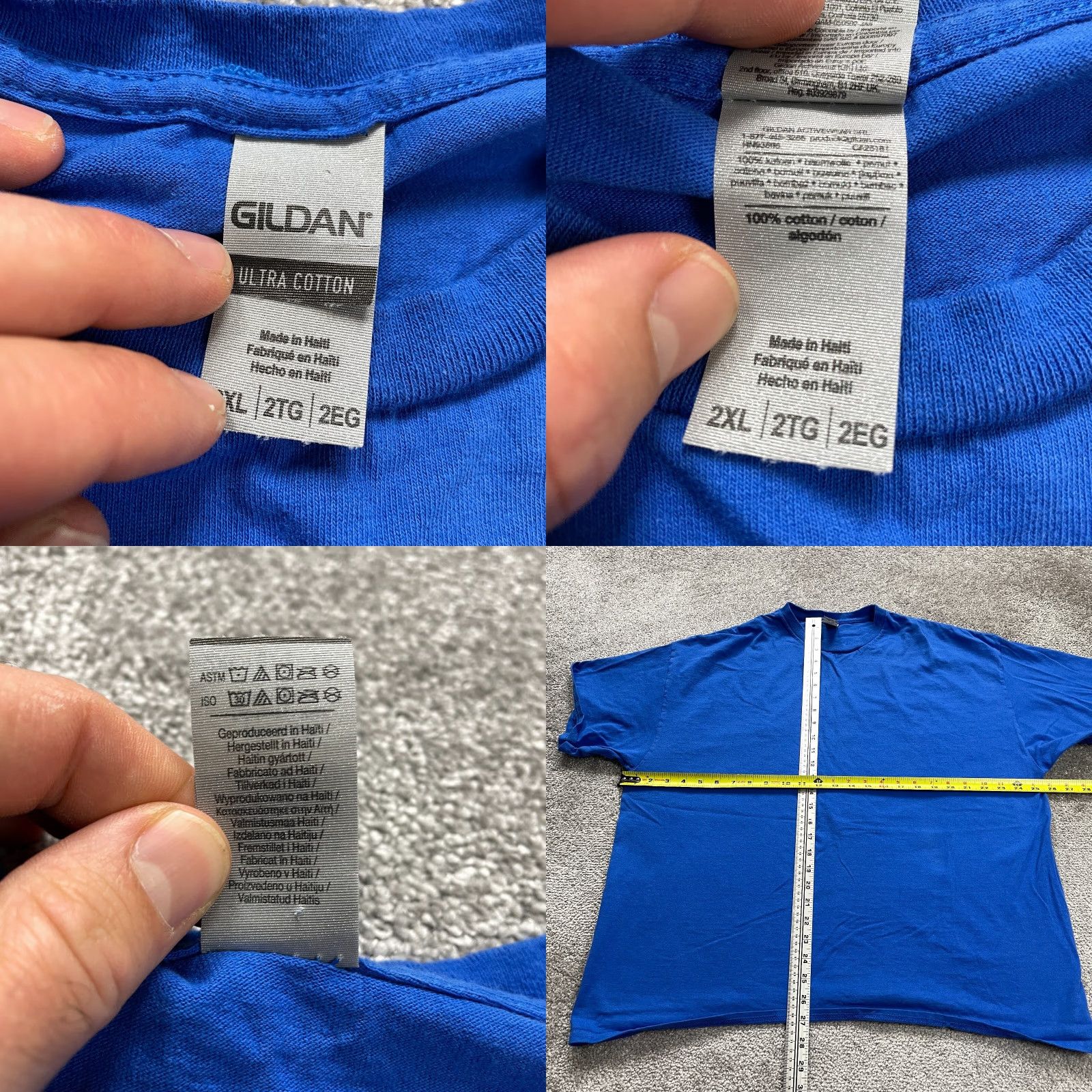 Gildan VINTAGE? No - but use: Gildan Ultra Cotton T-Shirt Men 2XL Blue Crew Neck Short Sleeve Tee 2XL Mens Blue Cotton Classic Shirt Size US XXL / EU 58 / 5 - 8 Thumbnail