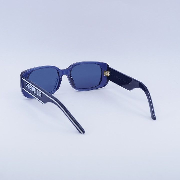 Dior Dior WILDIOR S2U 30B0 Sunglasses Translucent Blue Rectangle Size ONE SIZE - 8 Thumbnail