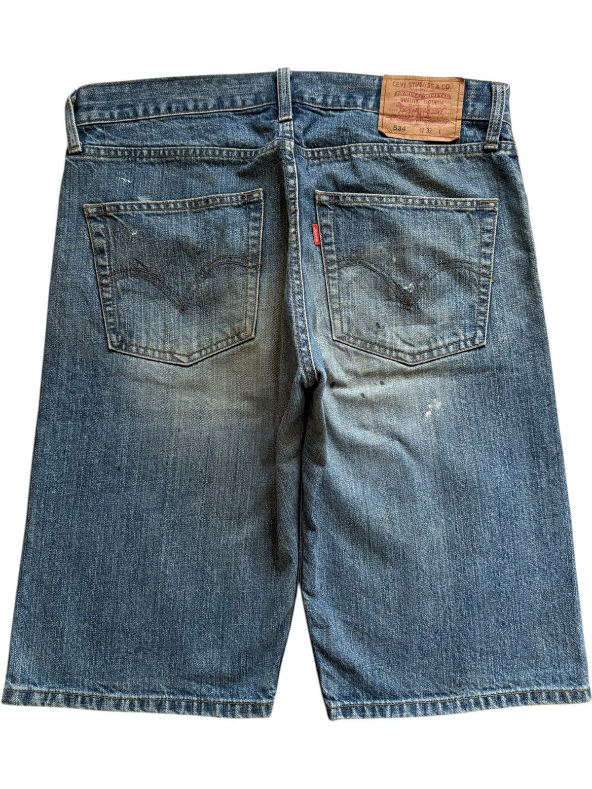 Levi's Vintage 90s Levis 534 Mud Wash Loose Jean Shorts Jorts Size US 34 / EU 50 - 2 Thumbnail