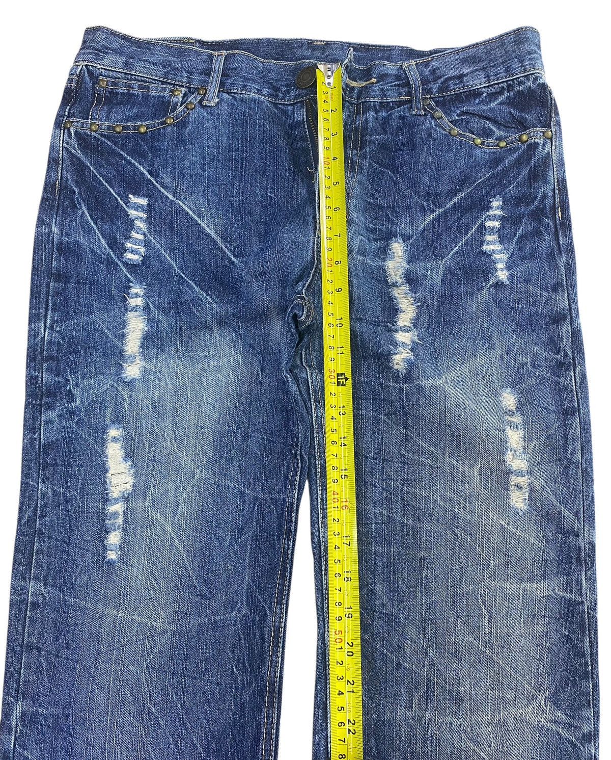 Japanese Brand Back & Forth Brand Thunder Wqsh Style Ripped Jeans Size US 34 / EU 50 - 6 Thumbnail