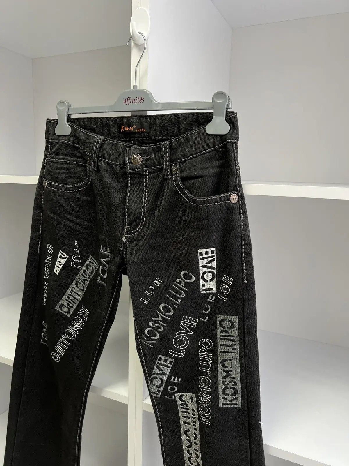 Japanese Brand × Vintage Vintage Kosmolupo Y2K Japanese Style Archival Black Pants Size US 30 / EU 46 - 7 Thumbnail