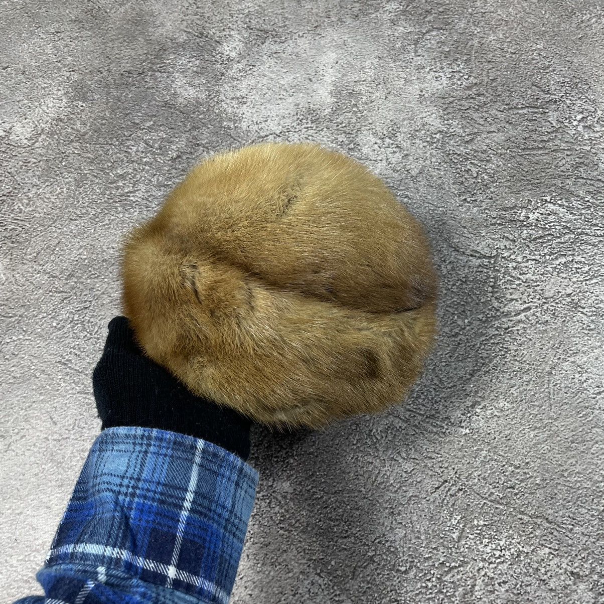 Vintage Vintage Y2K Fuzzy Tan Beanie Ushanka Hat Streetwear Indie OS Size ONE SIZE - 1 Thumbnail