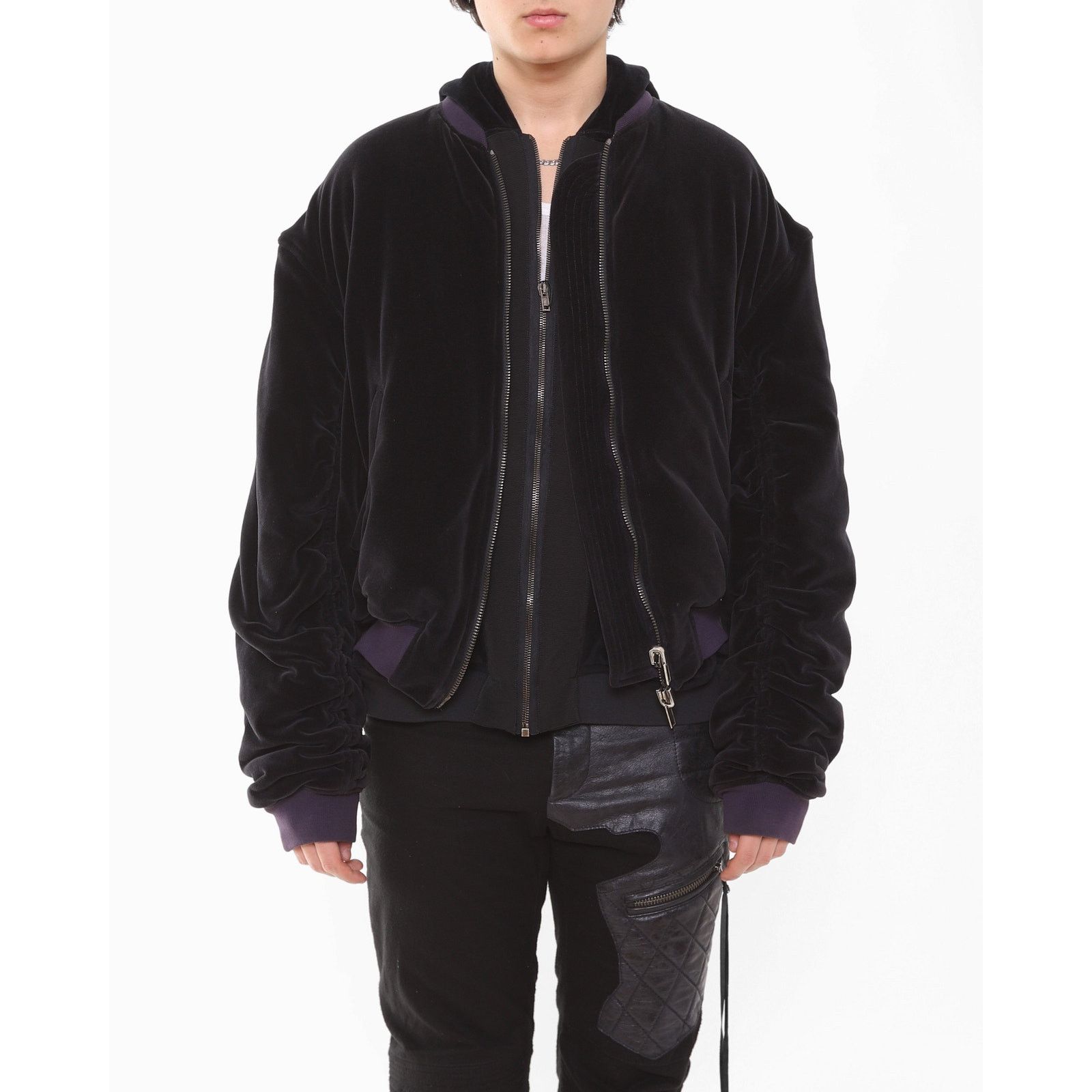 Haider Ackermann FW15 Oversized Perth Bomber in Black Velvet Size US S / EU 44-46 / 1 - 3 Thumbnail
