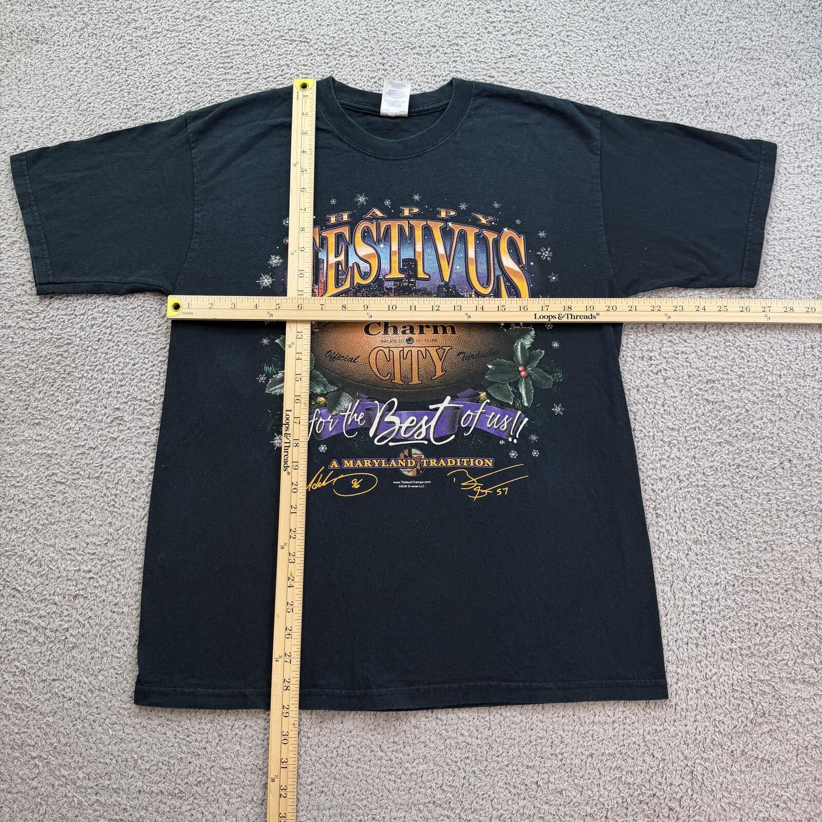Other Seinfeld Festivus Charm City Baltimore Ravens T Shirt Large Size US L / EU 52-54 / 3 - 3 Thumbnail