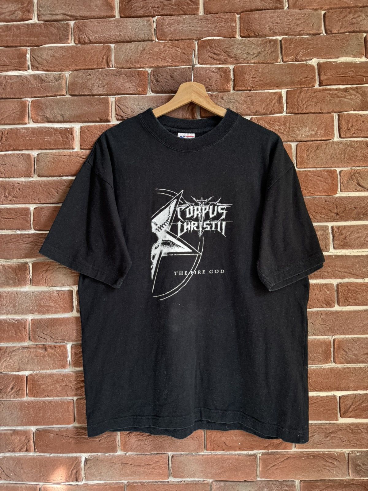 Band Tees Rare Vintage Corpus Christii Fire of God Black Metal Tshirt Size US XL / EU 56 / 4 - 1 Thumbnail