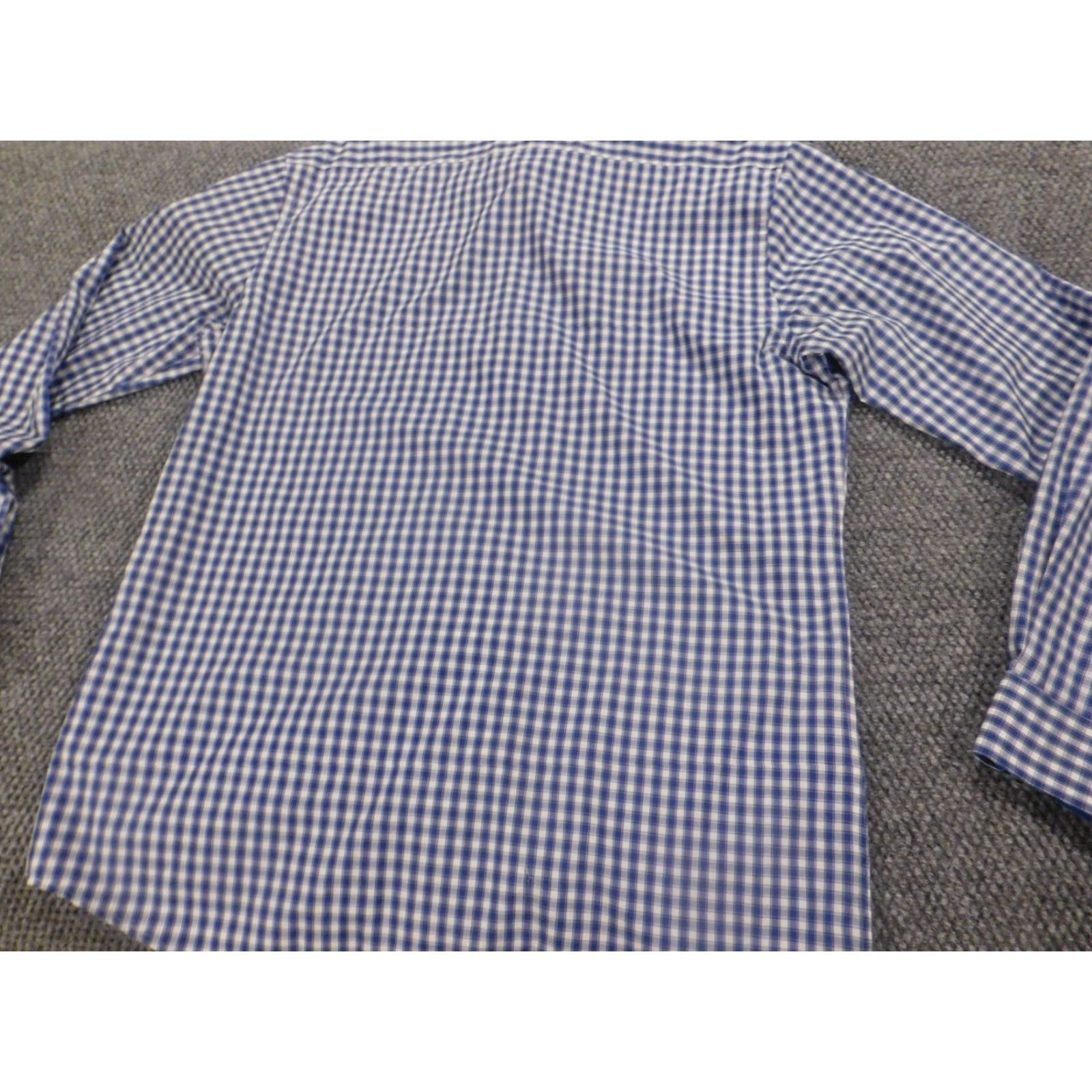 Tallia Tallia Dress Shirt Mens 16.5 Blue Plaid Button Down Casual Regular Cotton Non-Iron Long Sleeve Barrel Cuff N/A Size US XL / EU 56 / 4 - 6 Thumbnail