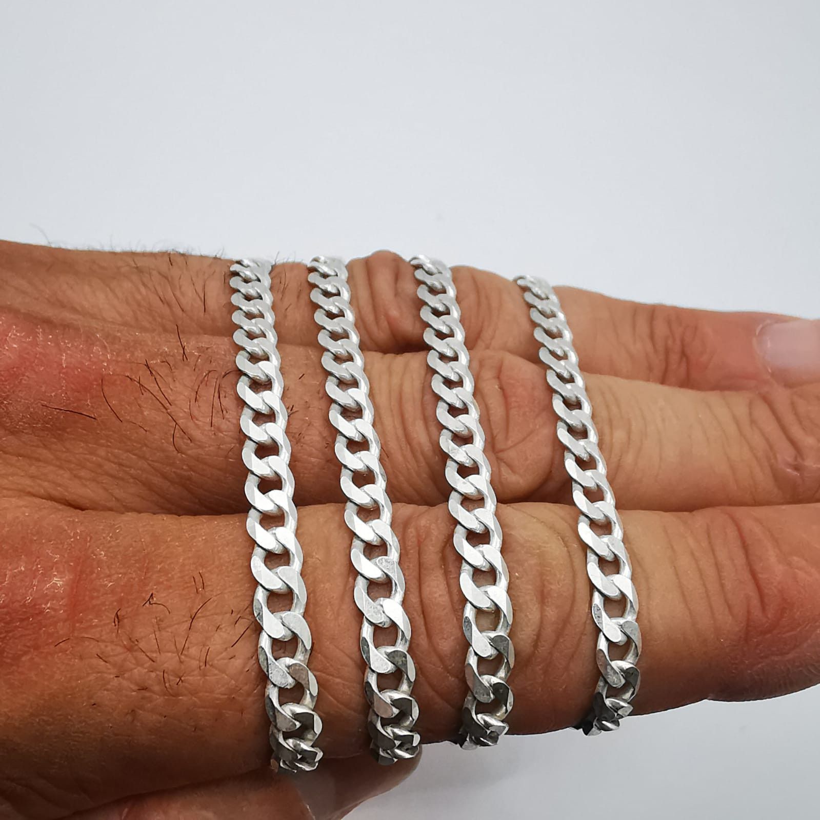 Sterling Silver Vintage Jewelry Chain, 925 Sterling Silver 18,05g Size ONE SIZE - 7 Thumbnail