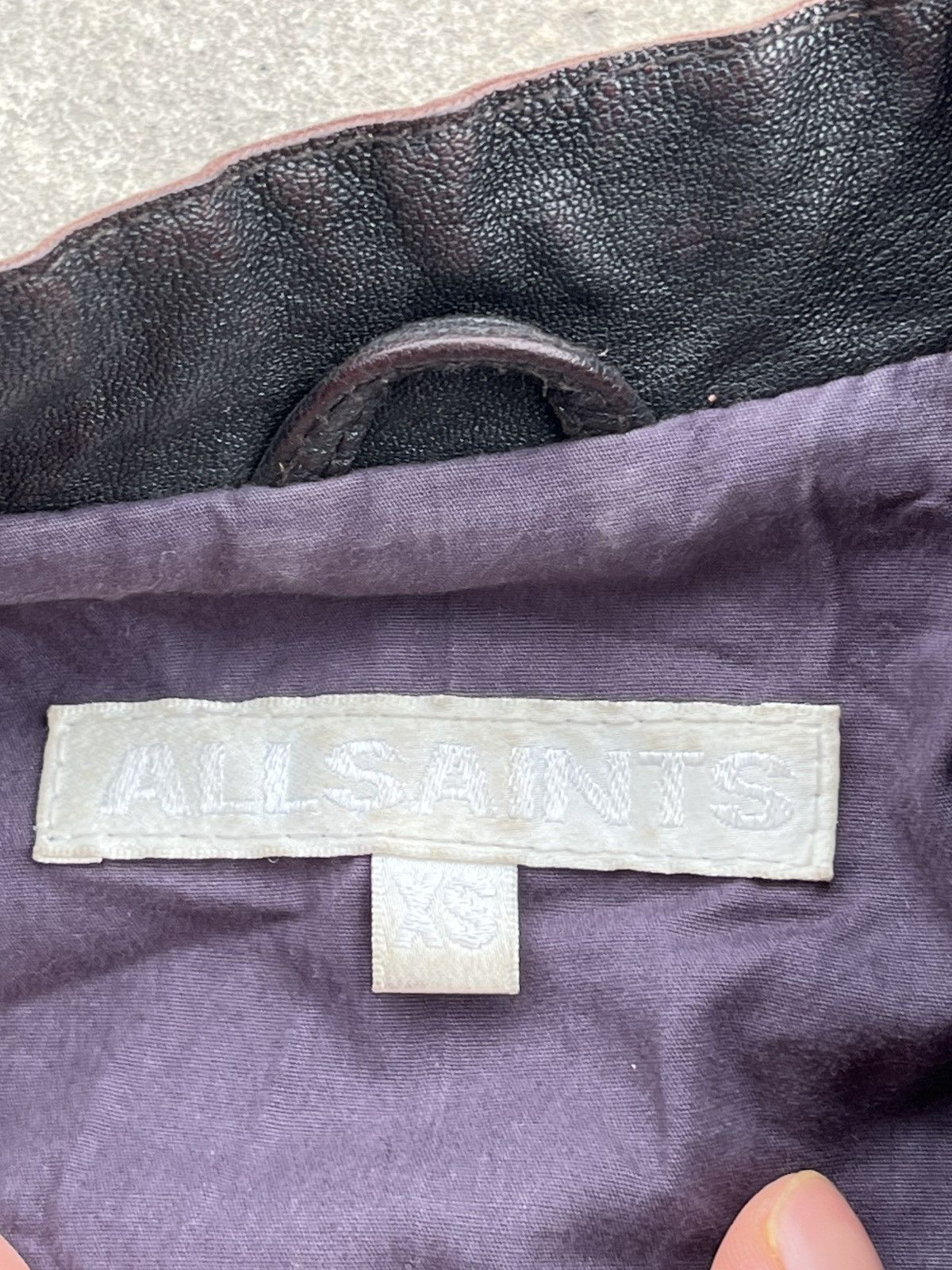 Allsaints × Japanese Brand Vintage Allsaints Avant Garde Japanese Faded Leather Jacket Size XS / US 0-2 / IT 36-38 - 3 Thumbnail