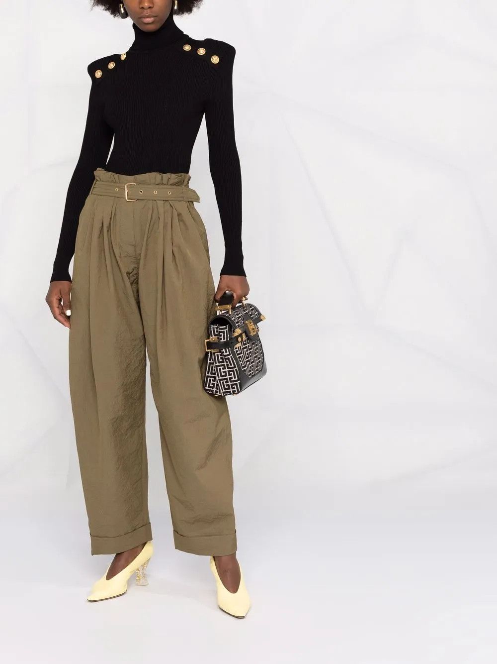 Balmain o1y0625 Casual Pant in Military Green Size 27" / US 4 / IT 40 - 6 Thumbnail